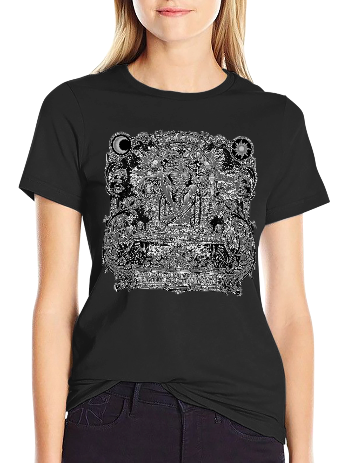 Dark Satan Graphic Print T-Shirt