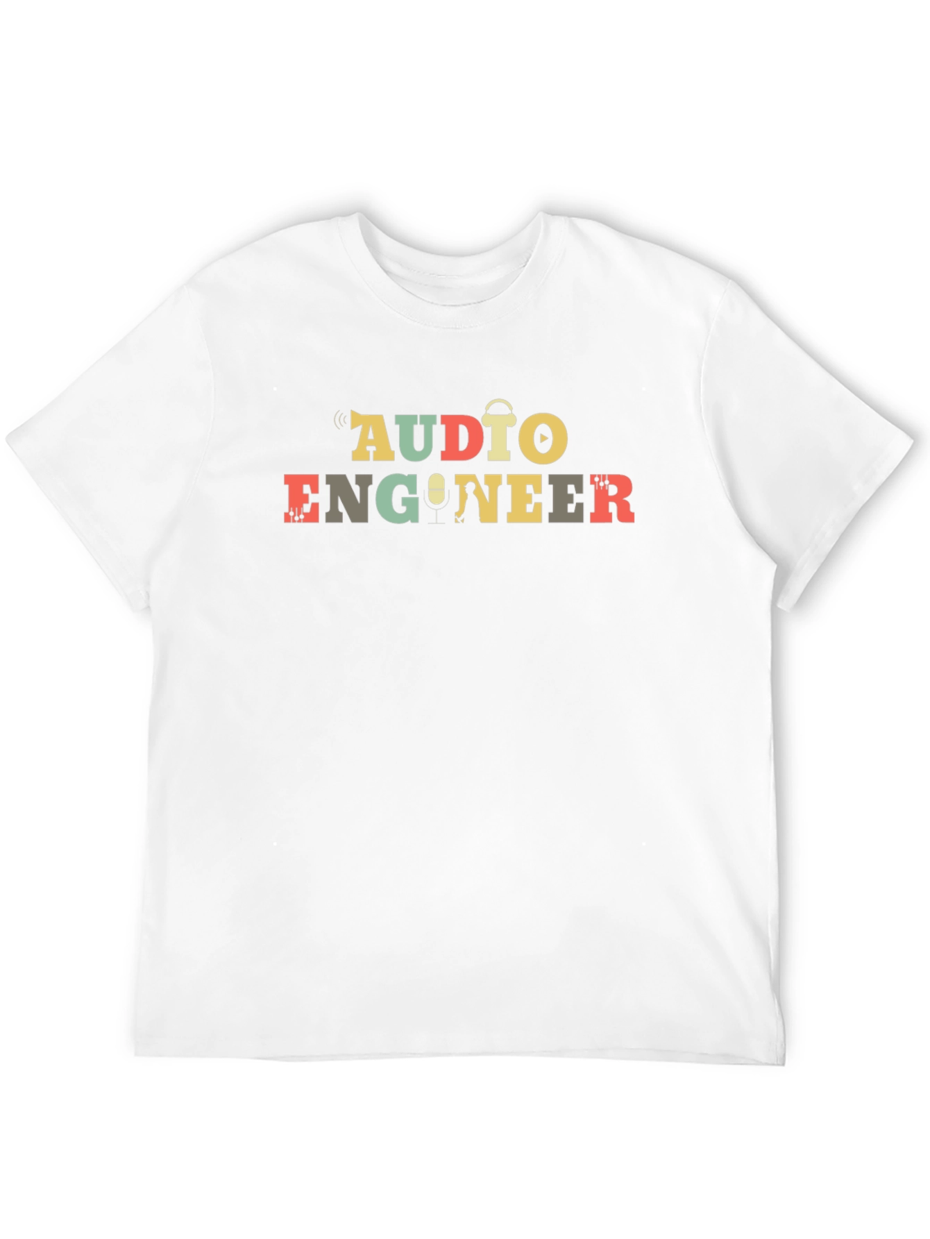 Audio Engineer Graphic T-Shirt - Black