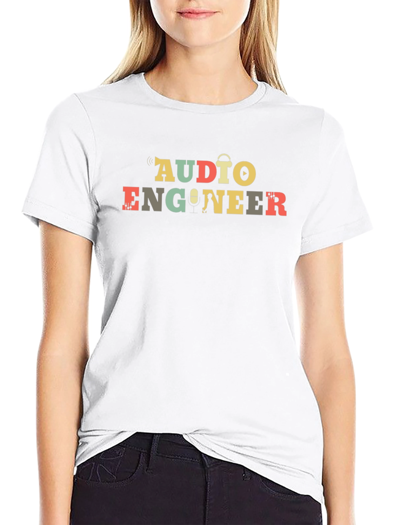 Audio Engineer Graphic T-Shirt - Black