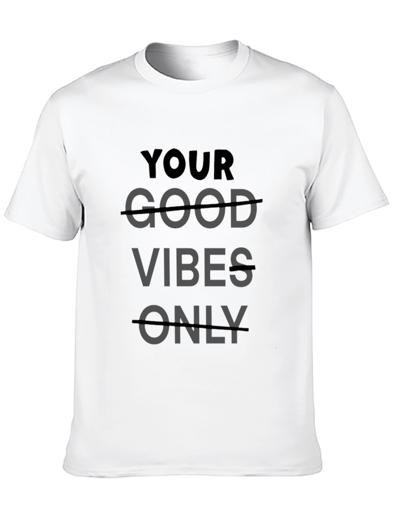 Good Vibes Only Graphic Tee - Black Casual Shirt