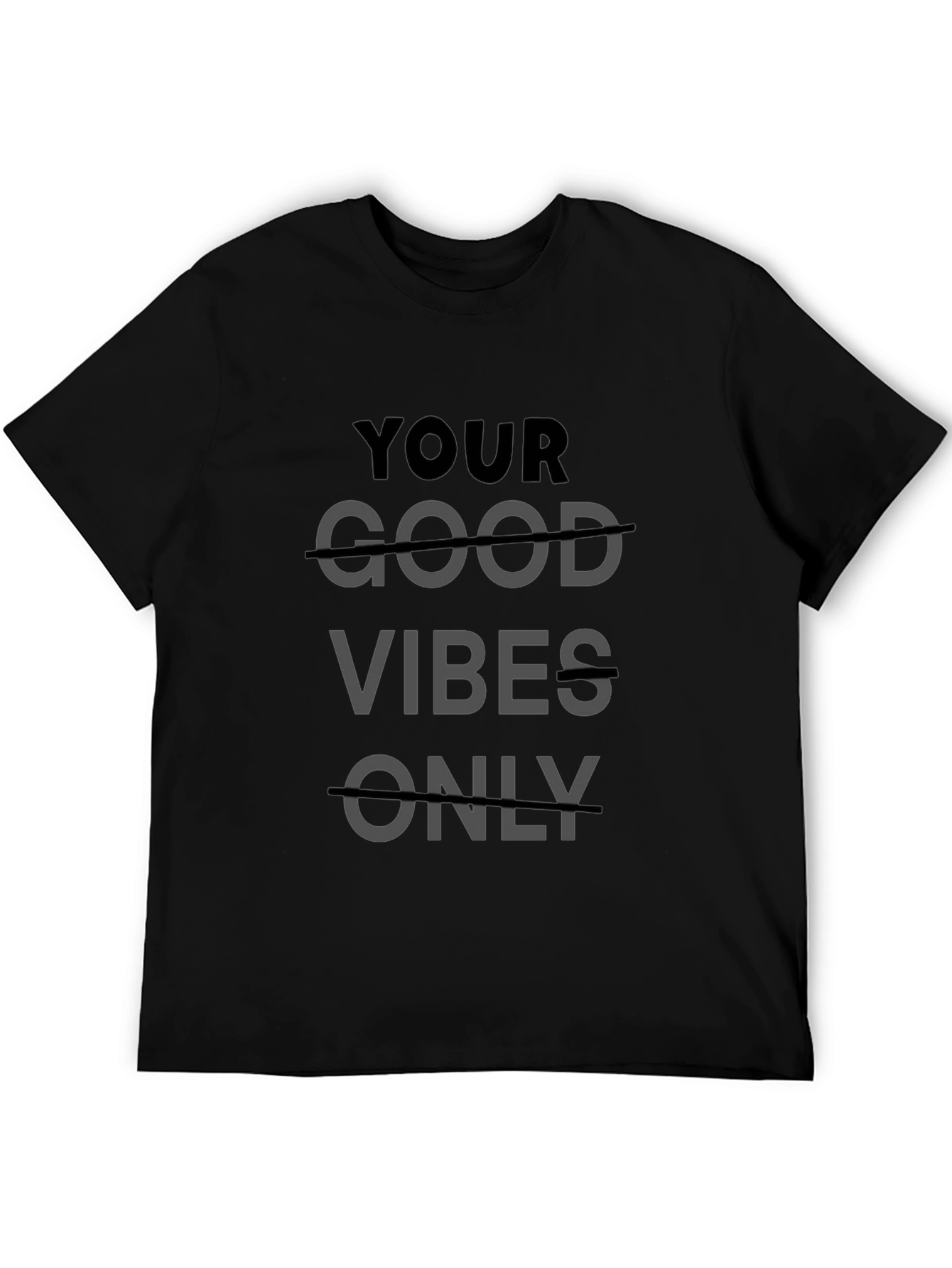 Good Vibes Only Graphic Tee - Black Casual Shirt