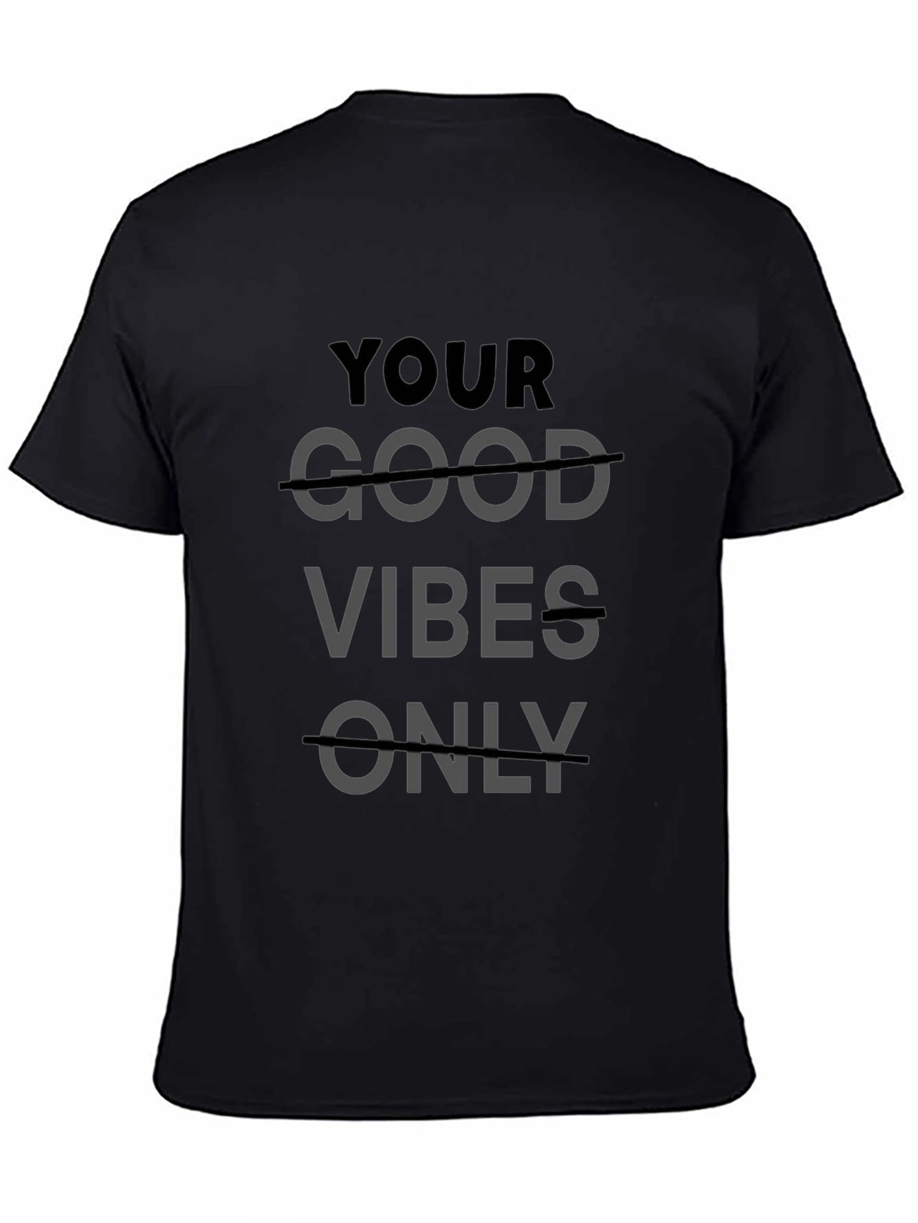 Good Vibes Only Graphic Tee - Black Casual Shirt