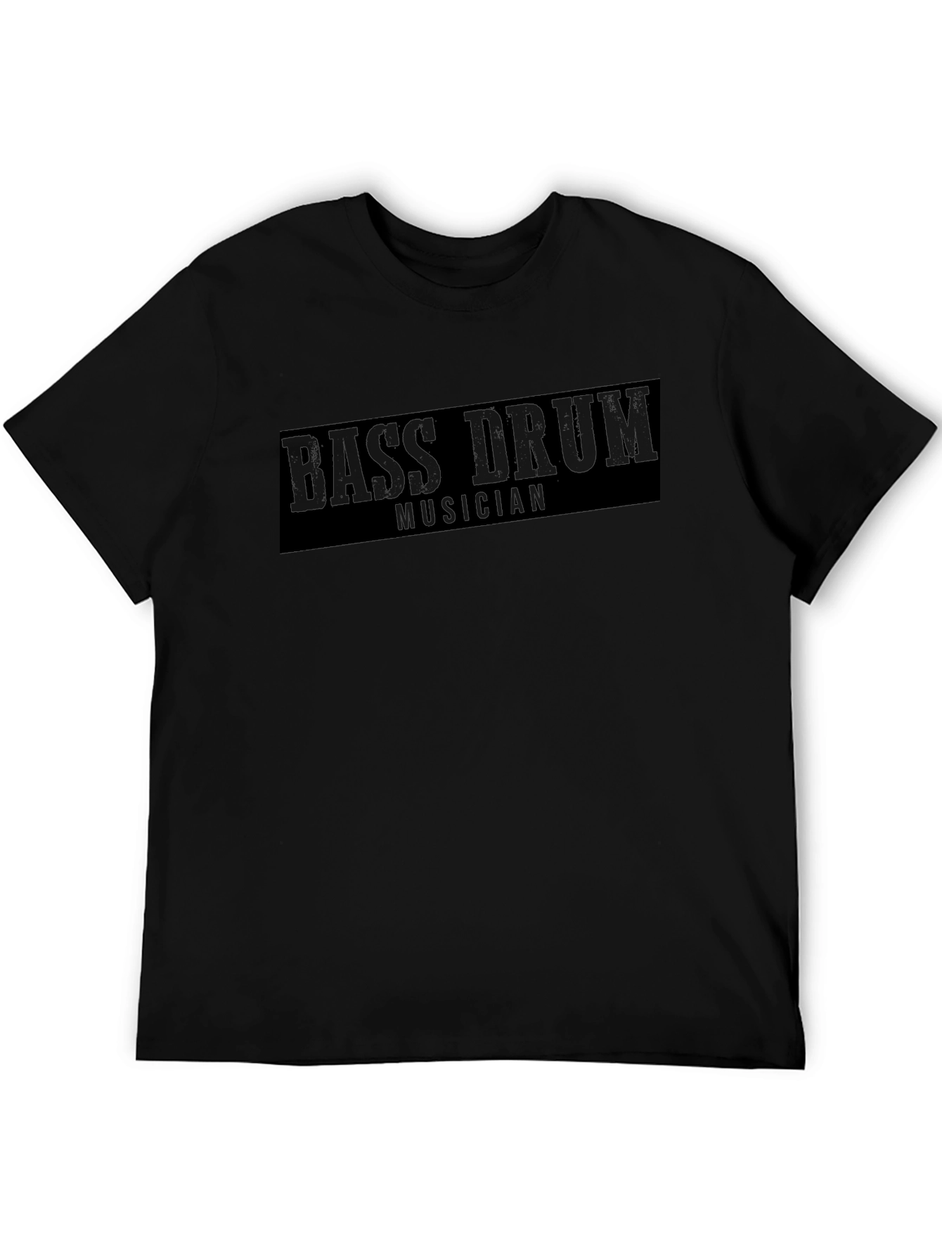 Bass Drum Musician Black T-Shirt