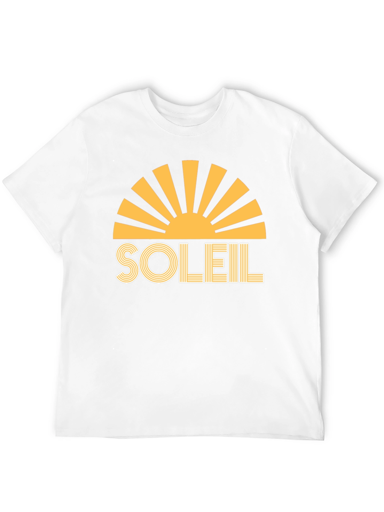 Soleil Graphic Tee - Retro Sun Design Black T-Shirt