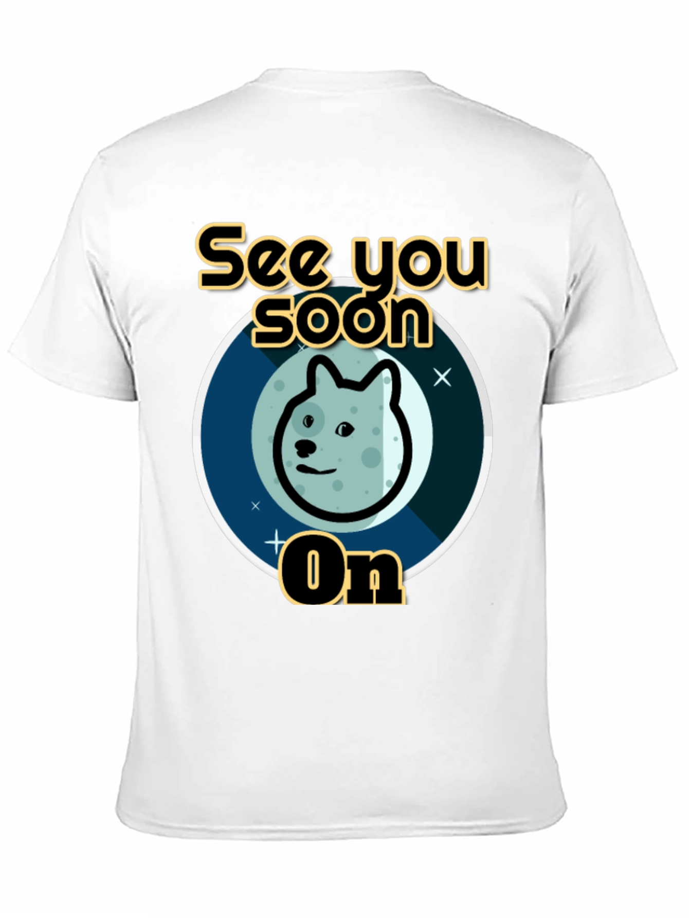 See You Soon On Doge Moon Black T-Shirt