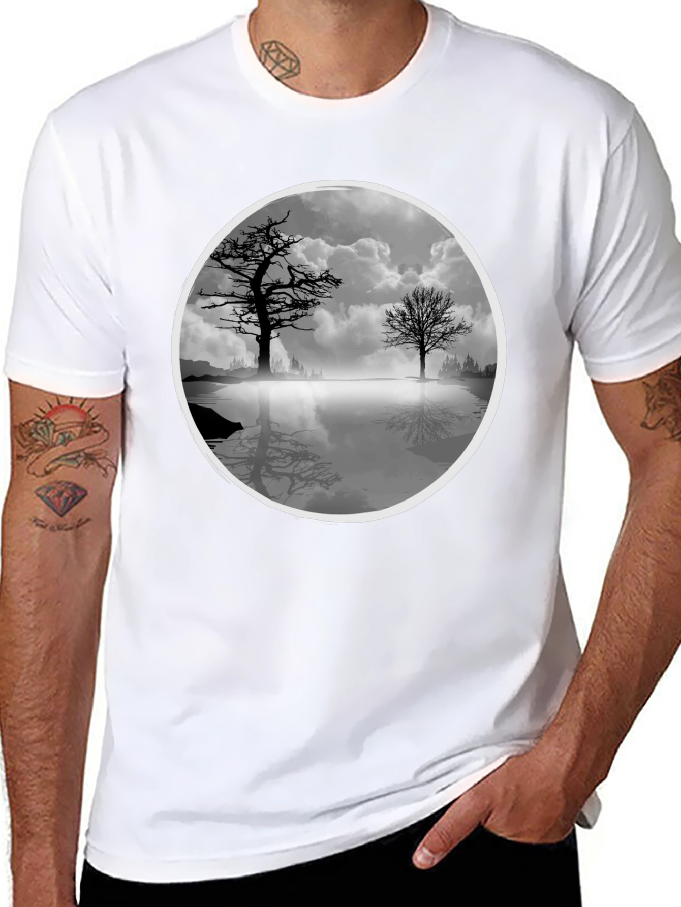Nature Reflection Graphic T-Shirt