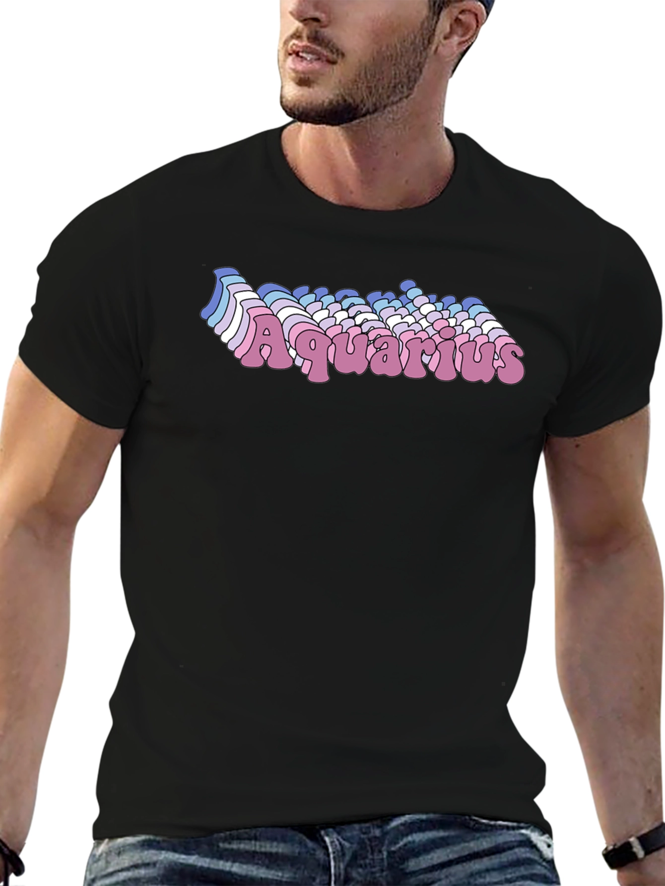 Aquarius Zodiac Sign Graphic T-Shirt