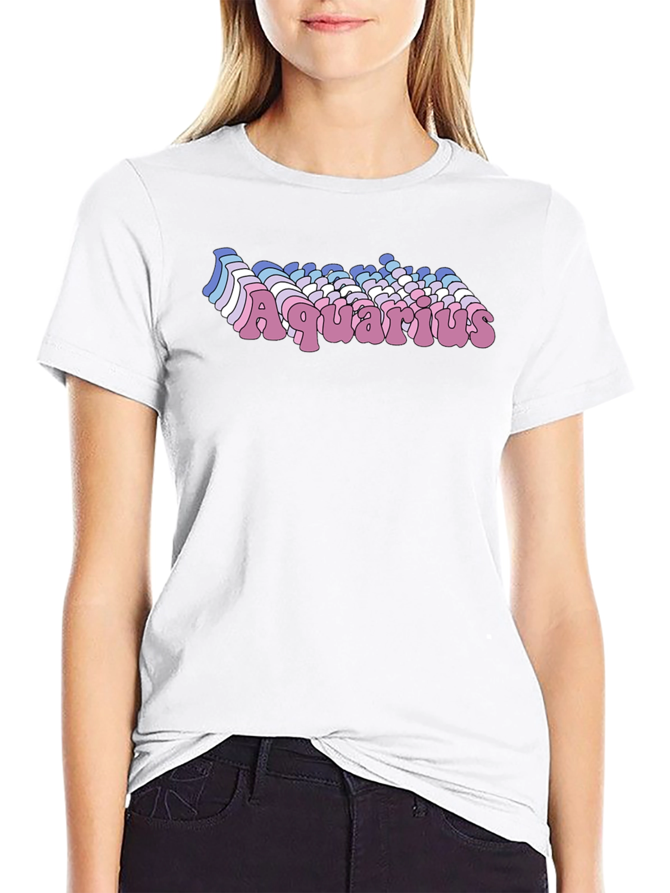 Aquarius Zodiac Sign Graphic T-Shirt