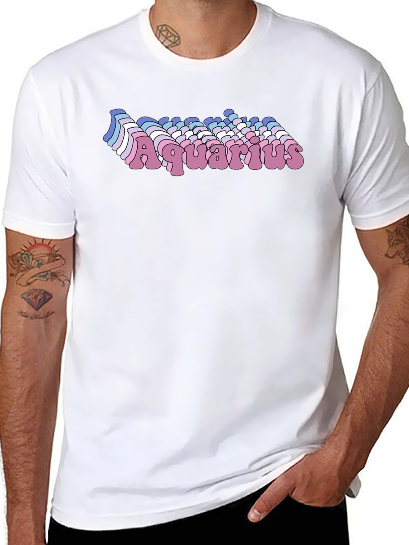 Aquarius Zodiac Sign Graphic T-Shirt