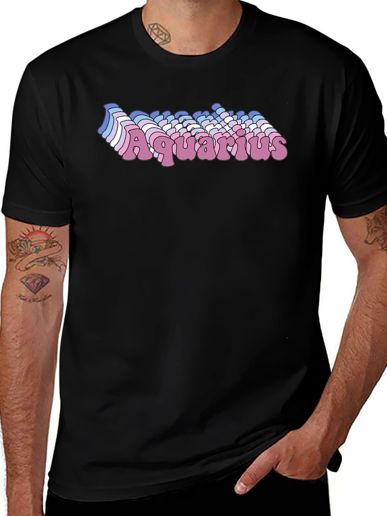 Aquarius Zodiac Sign Graphic T-Shirt