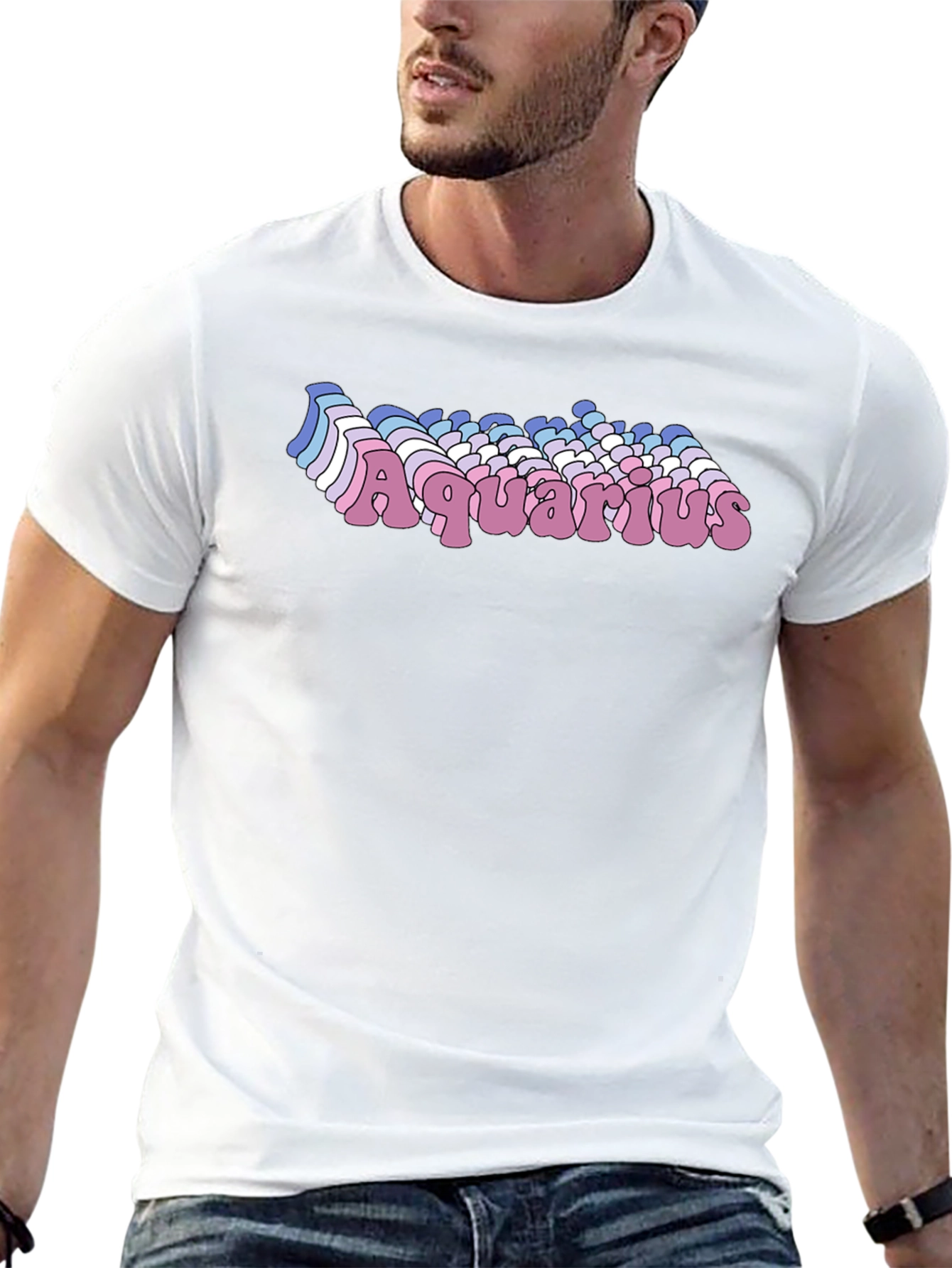 Aquarius Zodiac Sign Graphic T-Shirt