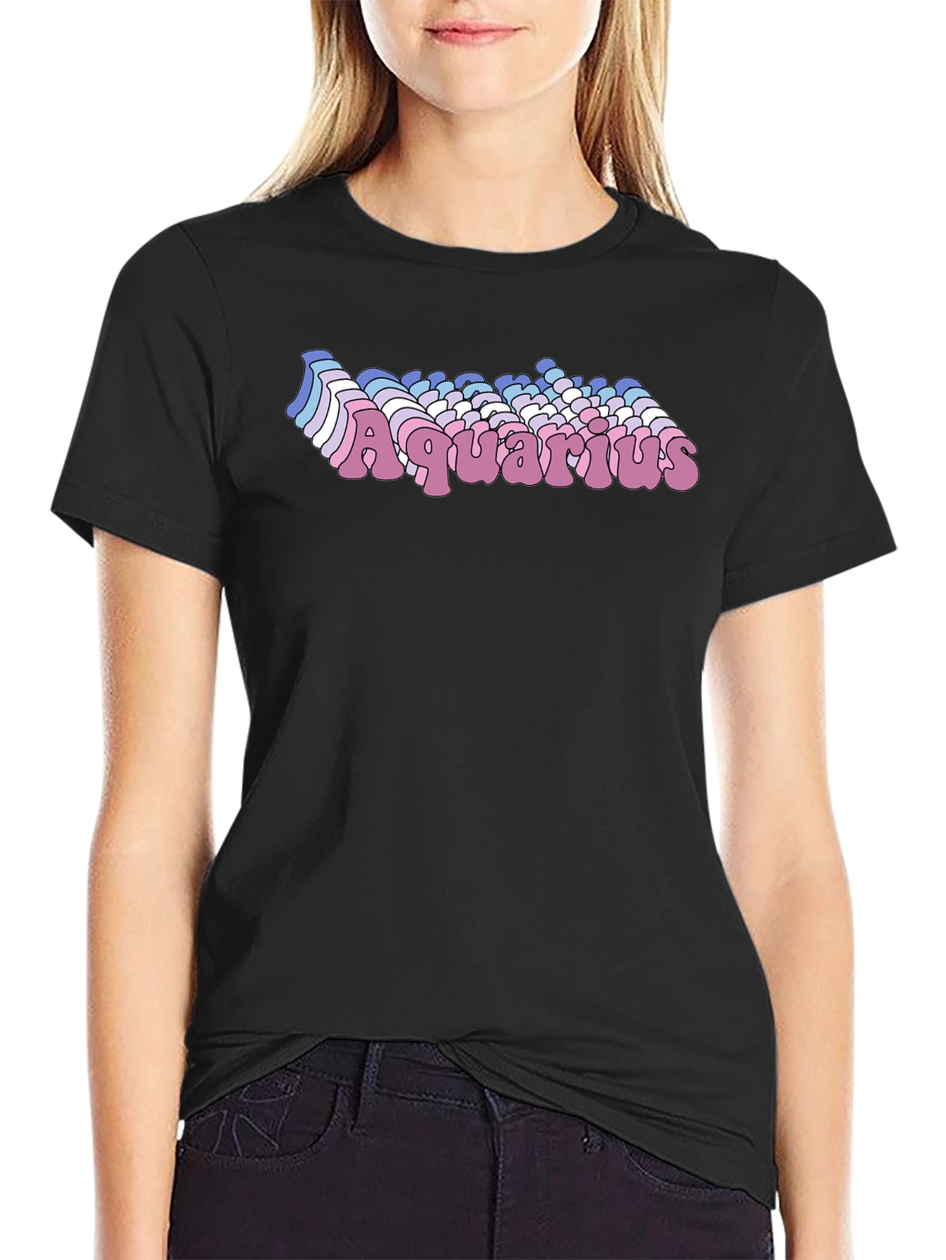 Aquarius Zodiac Sign Graphic T-Shirt