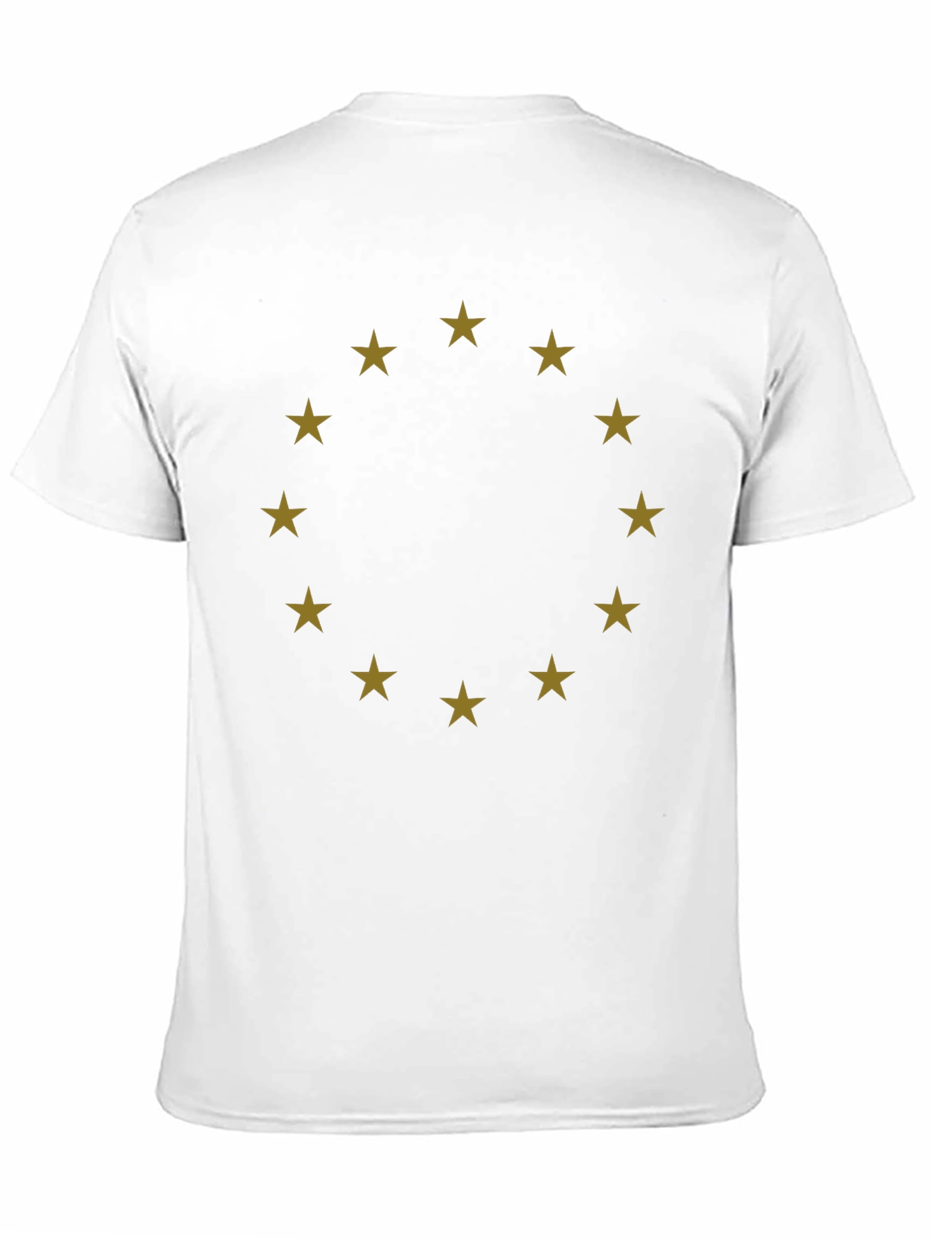 Stylish Black Tee with Gold Star Circle Design