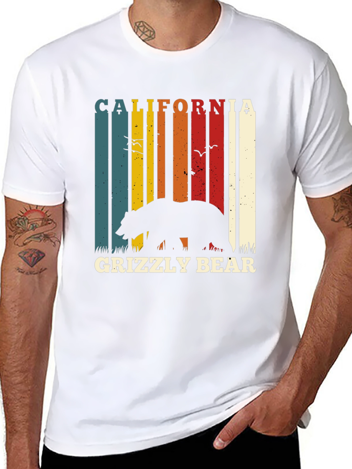 California Grizzly Bear Retro T-Shirt