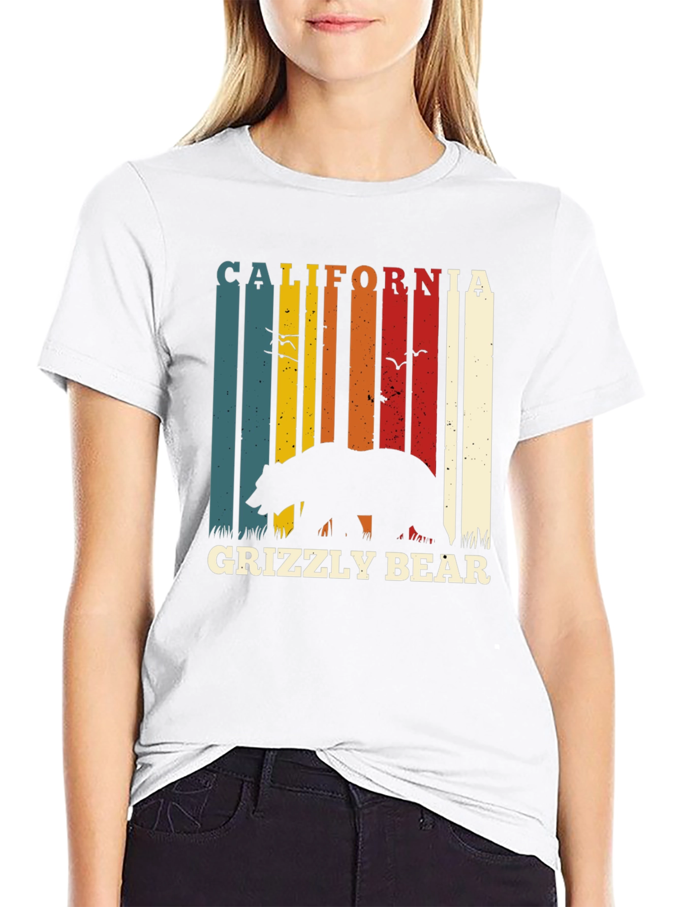 California Grizzly Bear Retro T-Shirt