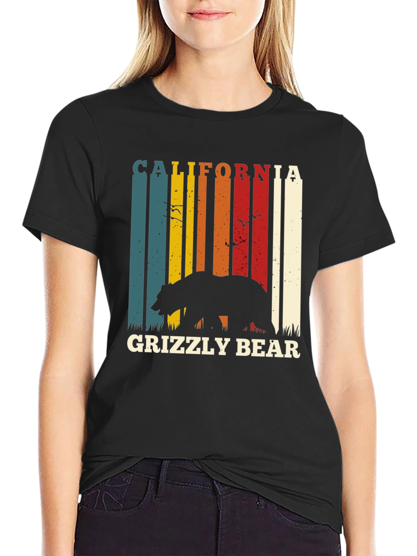 California Grizzly Bear Retro T-Shirt