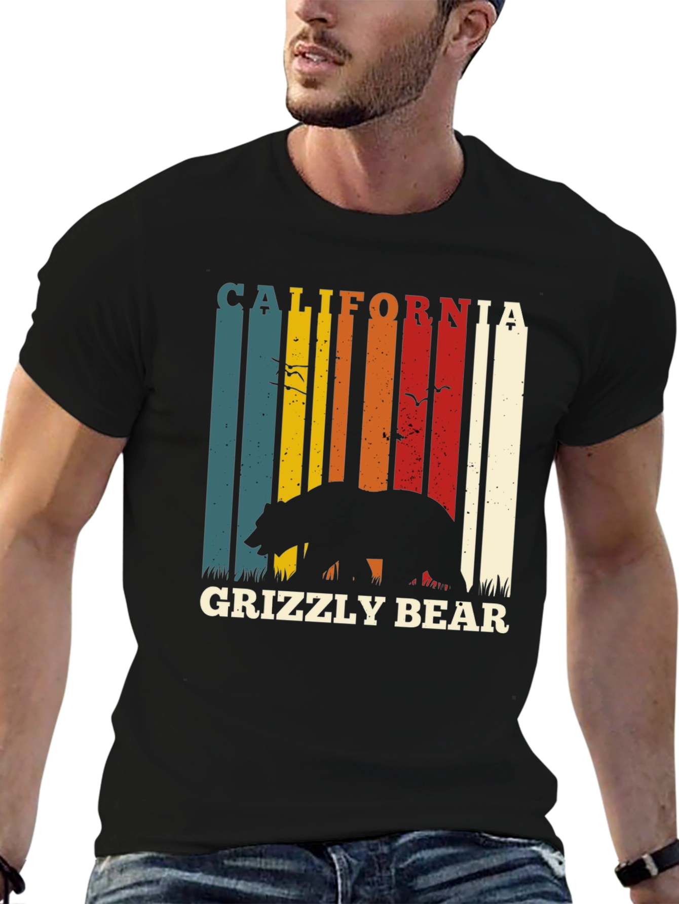 California Grizzly Bear Retro T-Shirt