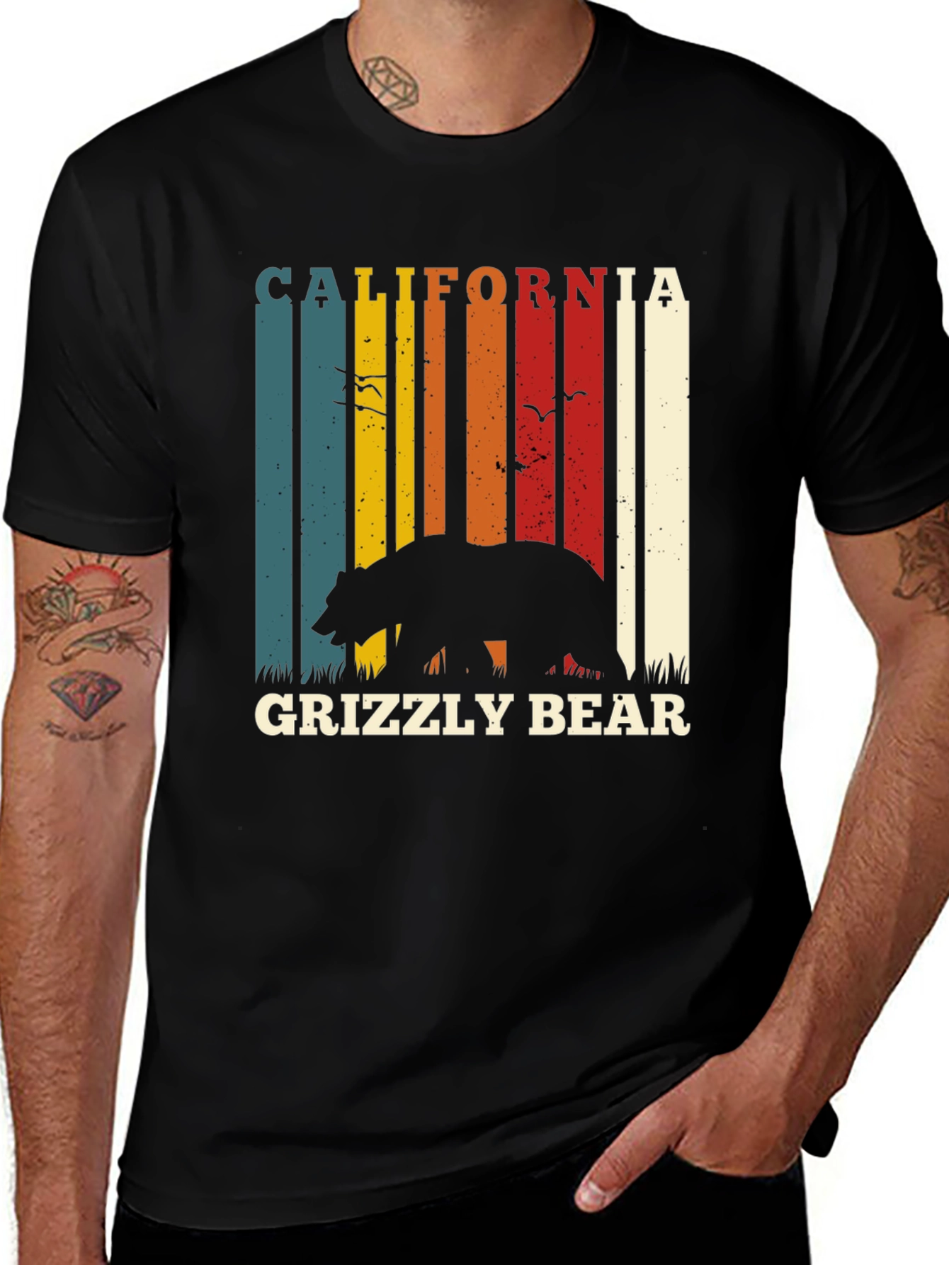 California Grizzly Bear Retro T-Shirt