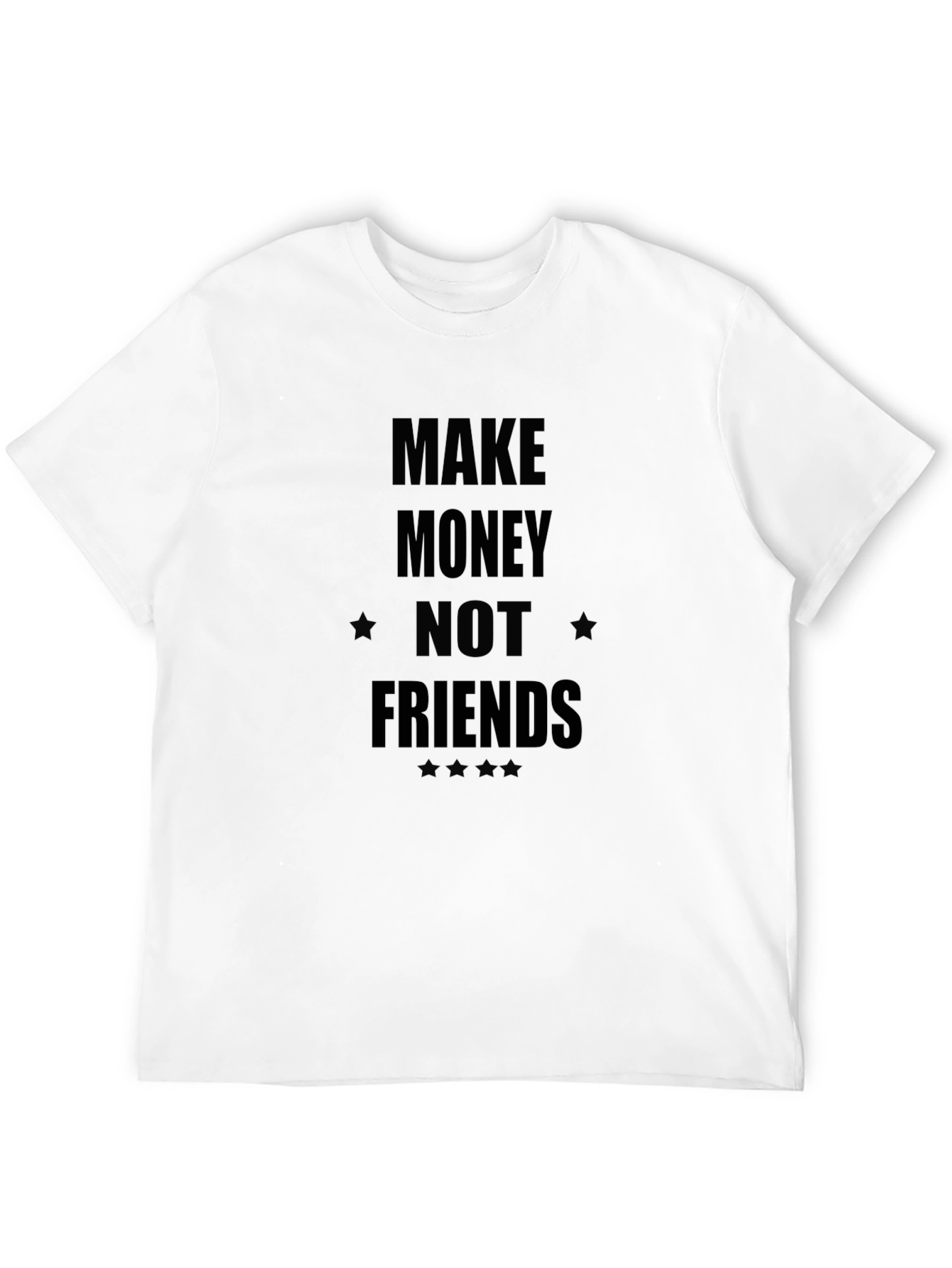 Make Money Not Friends Black Graphic Tee