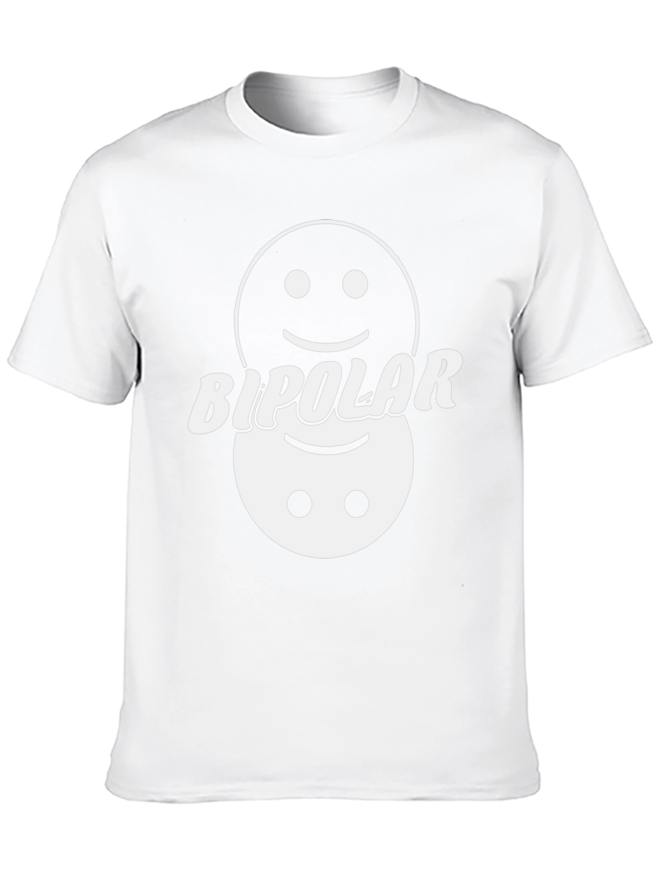 Bipolar Smiley Face Graphic Tee - Black