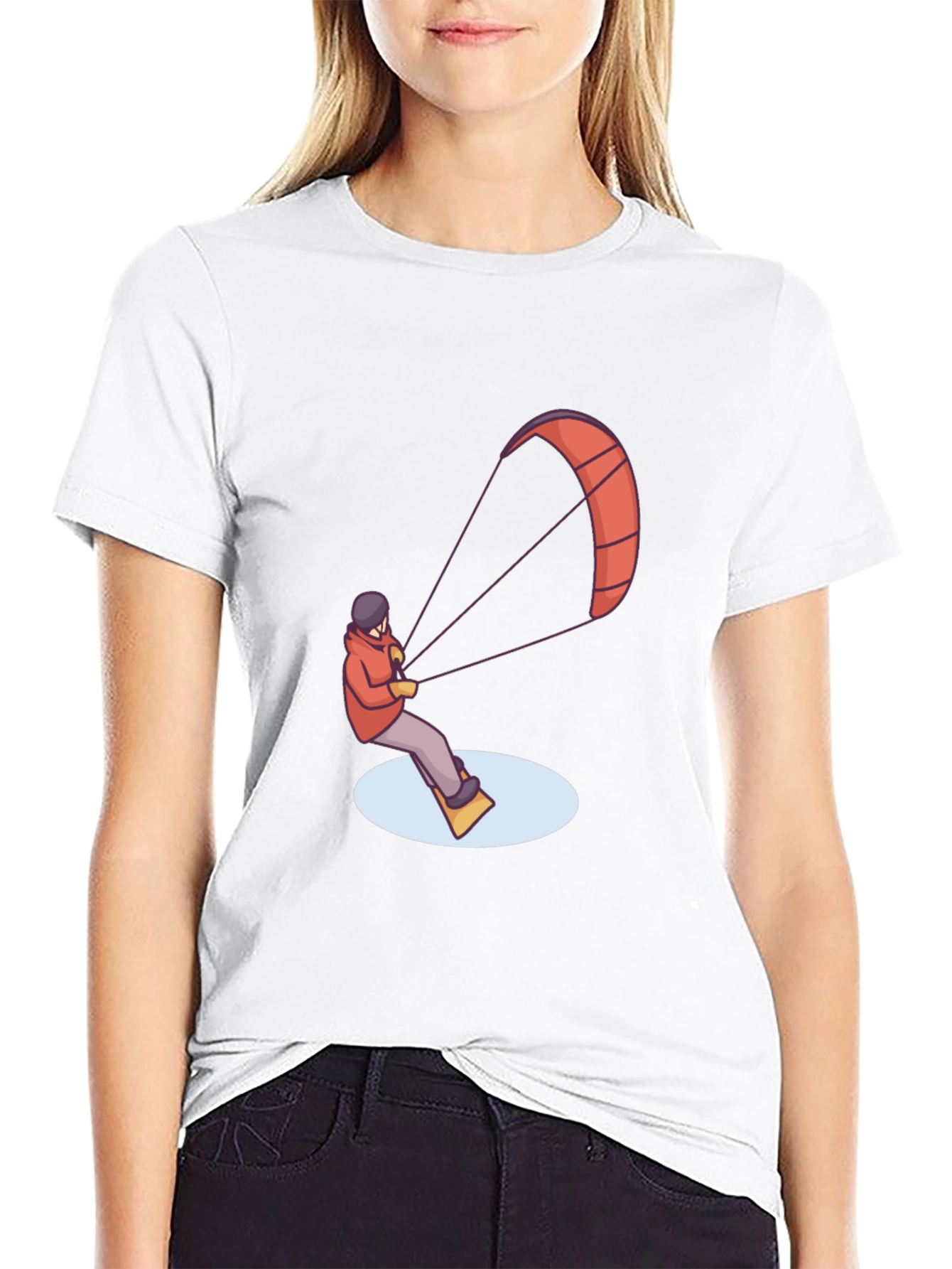 Kitesurfing Graphic Tee - Black