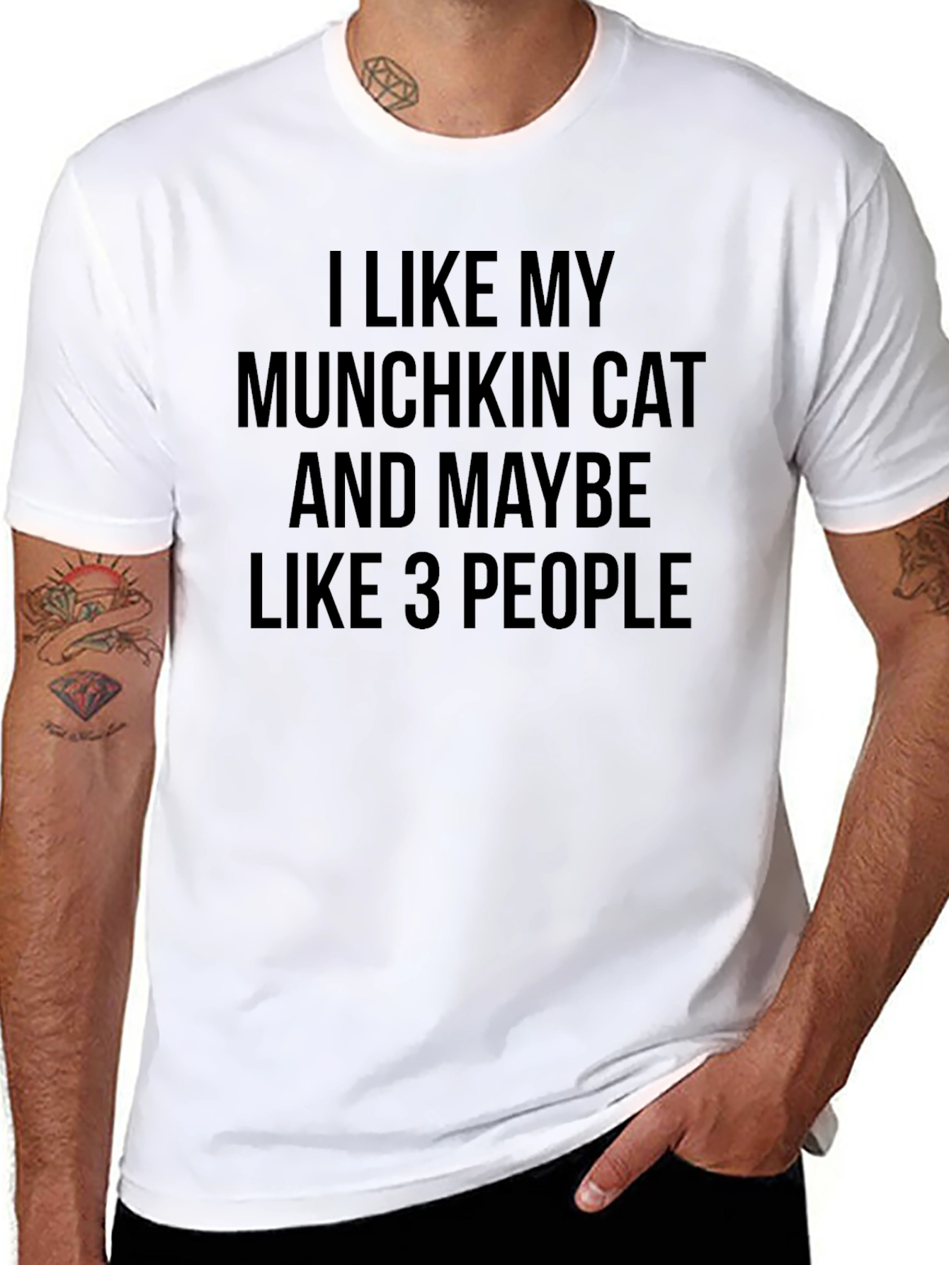 Munchkin Cat Lover Graphic Tee - Humorous T-Shirt