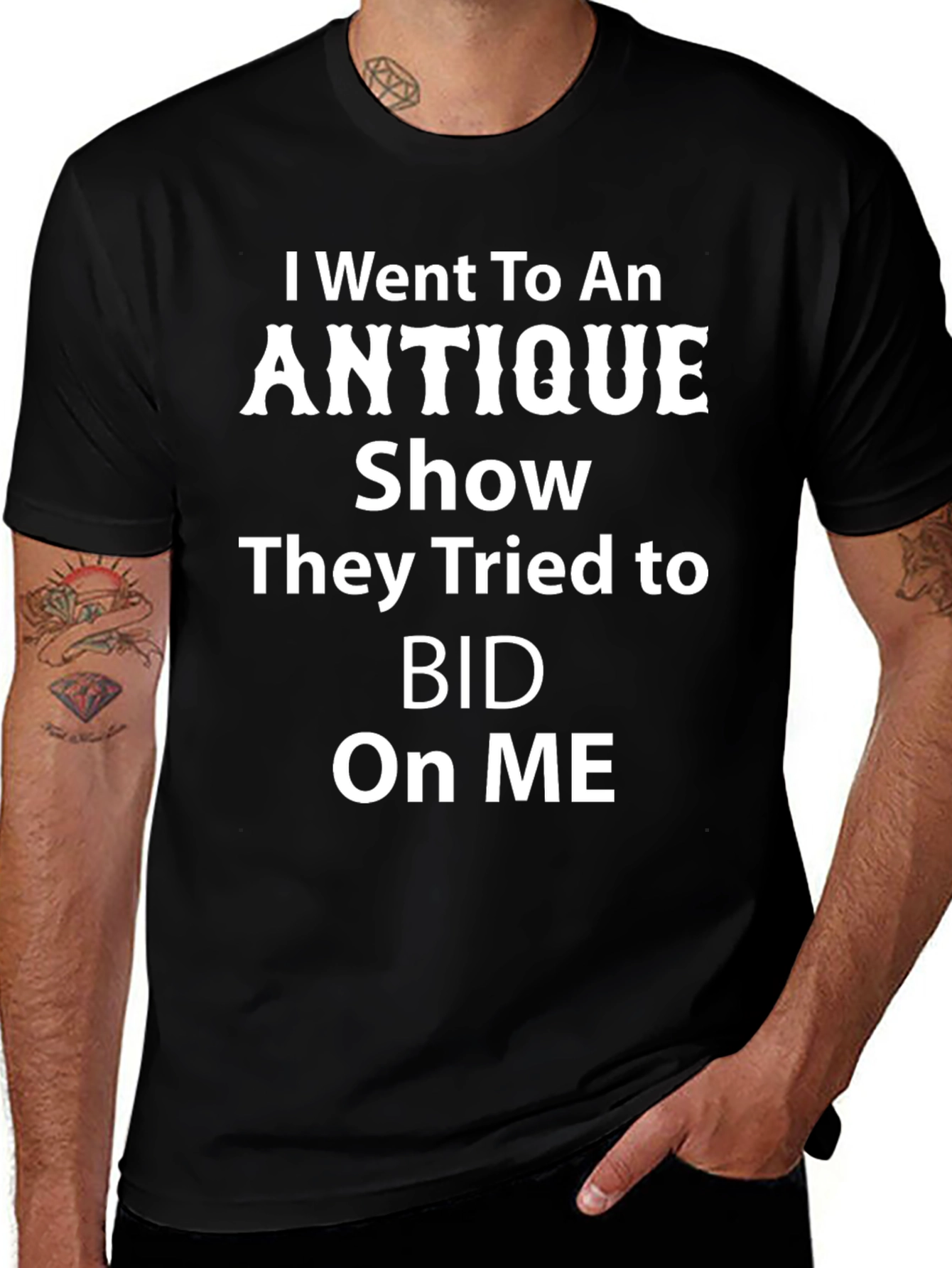 Antique Show Bid T-Shirt - Humorous Design