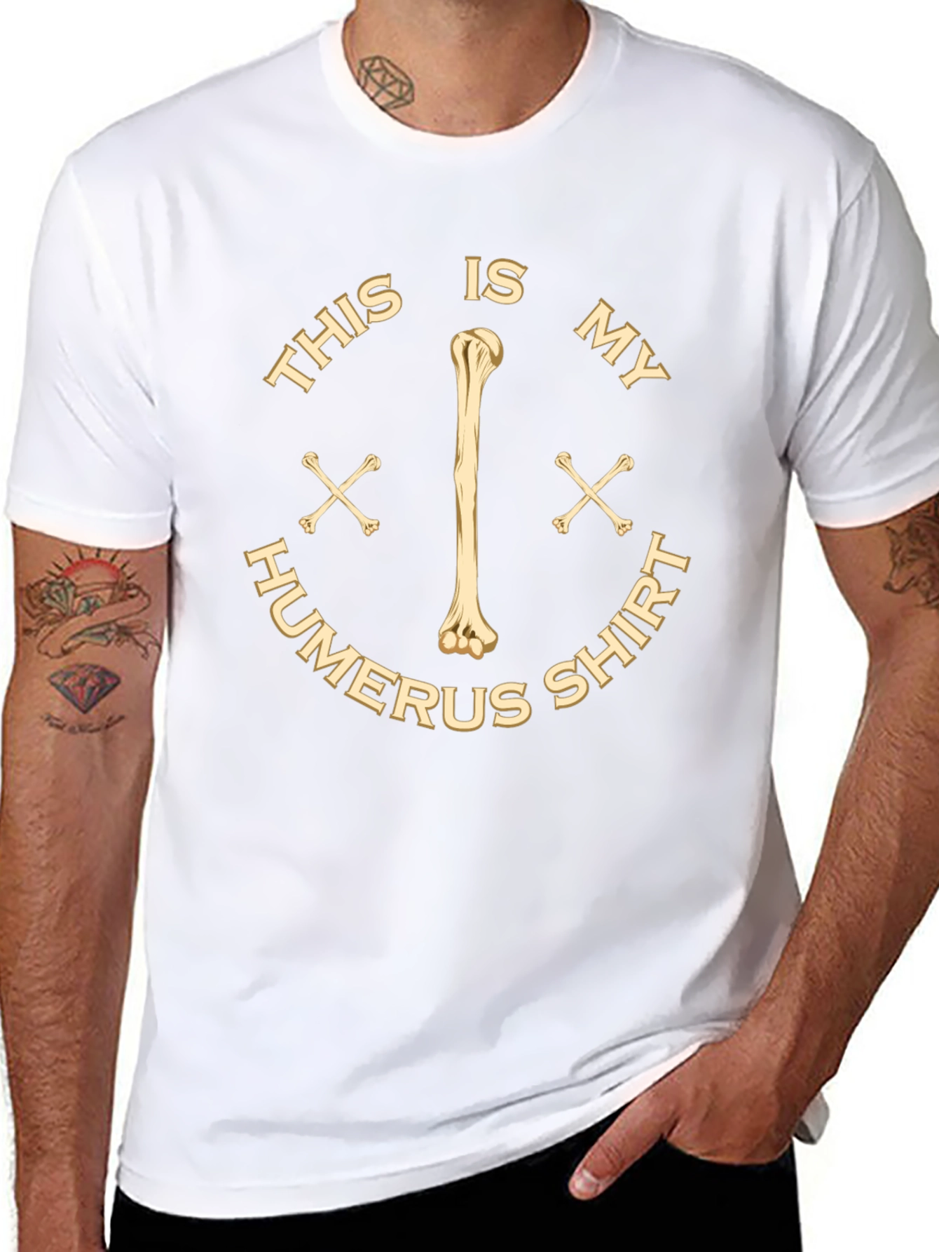 Funny Humerus Bone Anatomy Graphic Tee Shirt