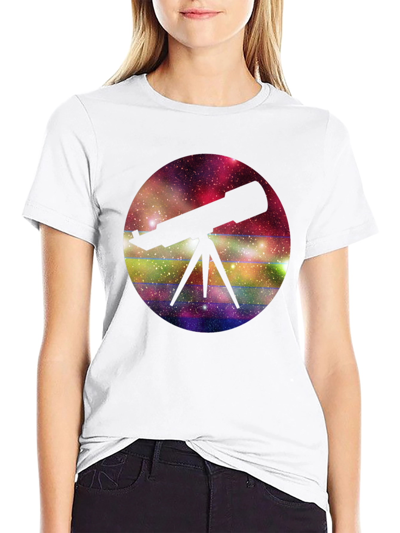Telescope Galaxy T-Shirt - Stargazing Tee