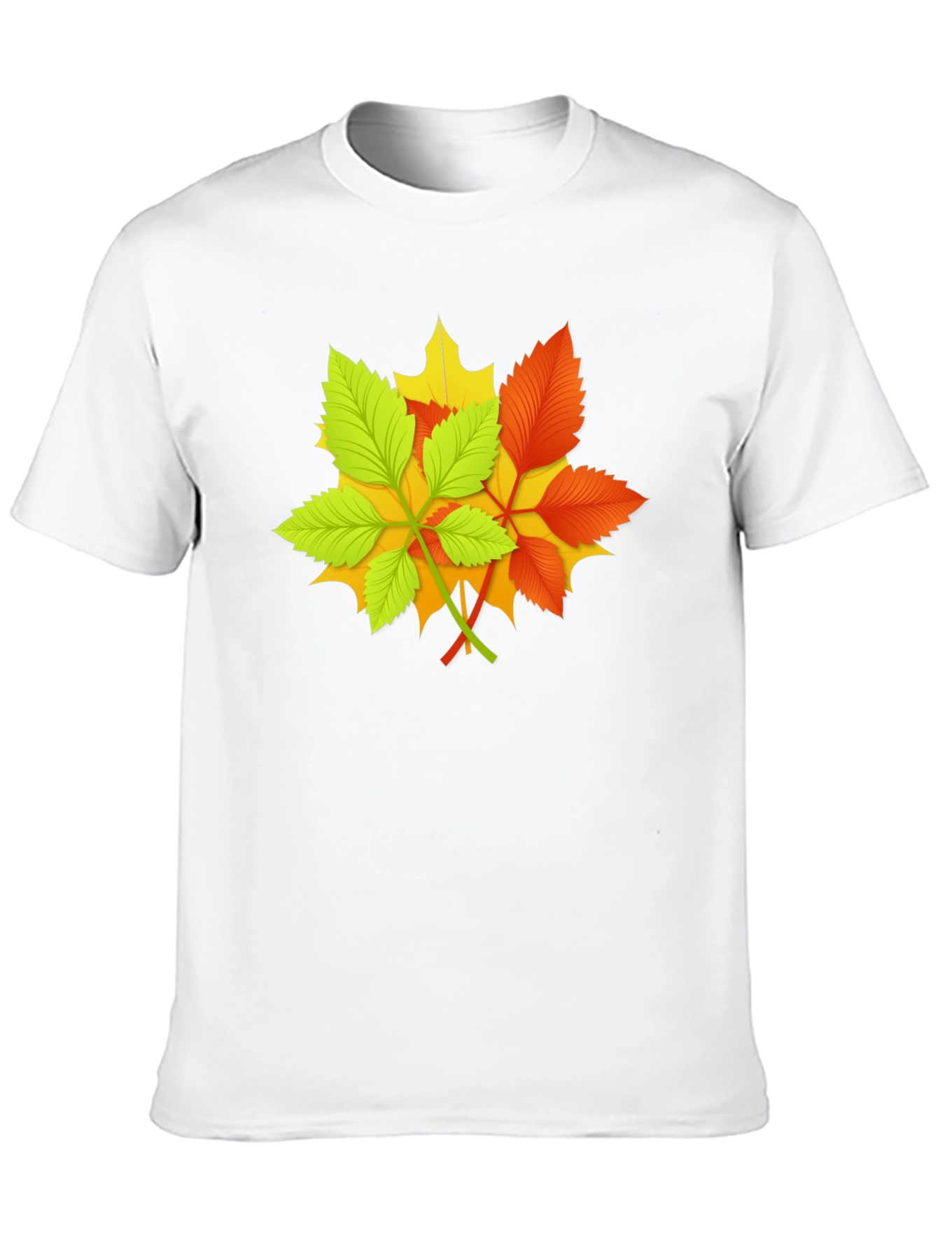 Autumn Leaves Graphic Black T-Shirt