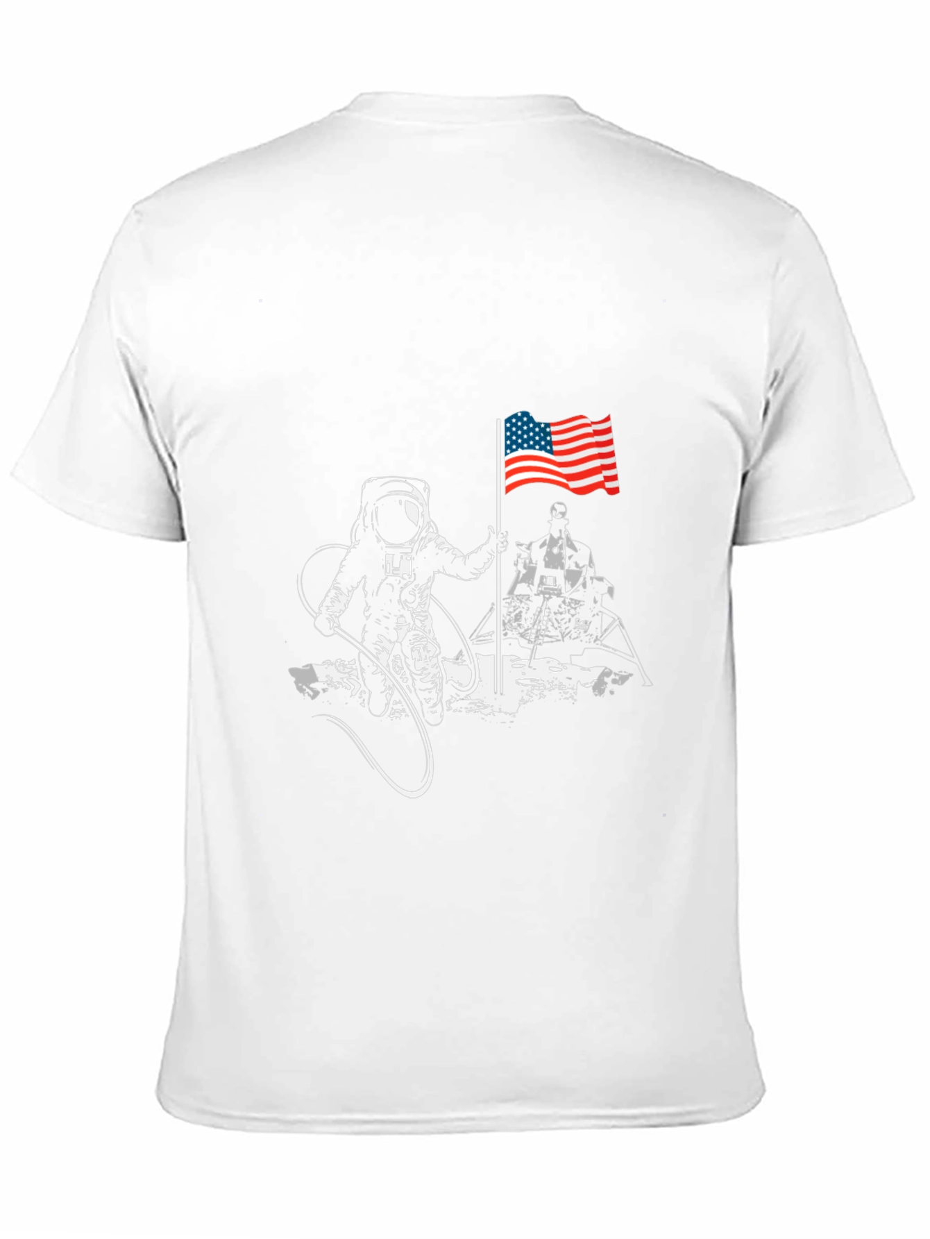 Astronaut American Flag T-Shirt - Space Exploration Tee