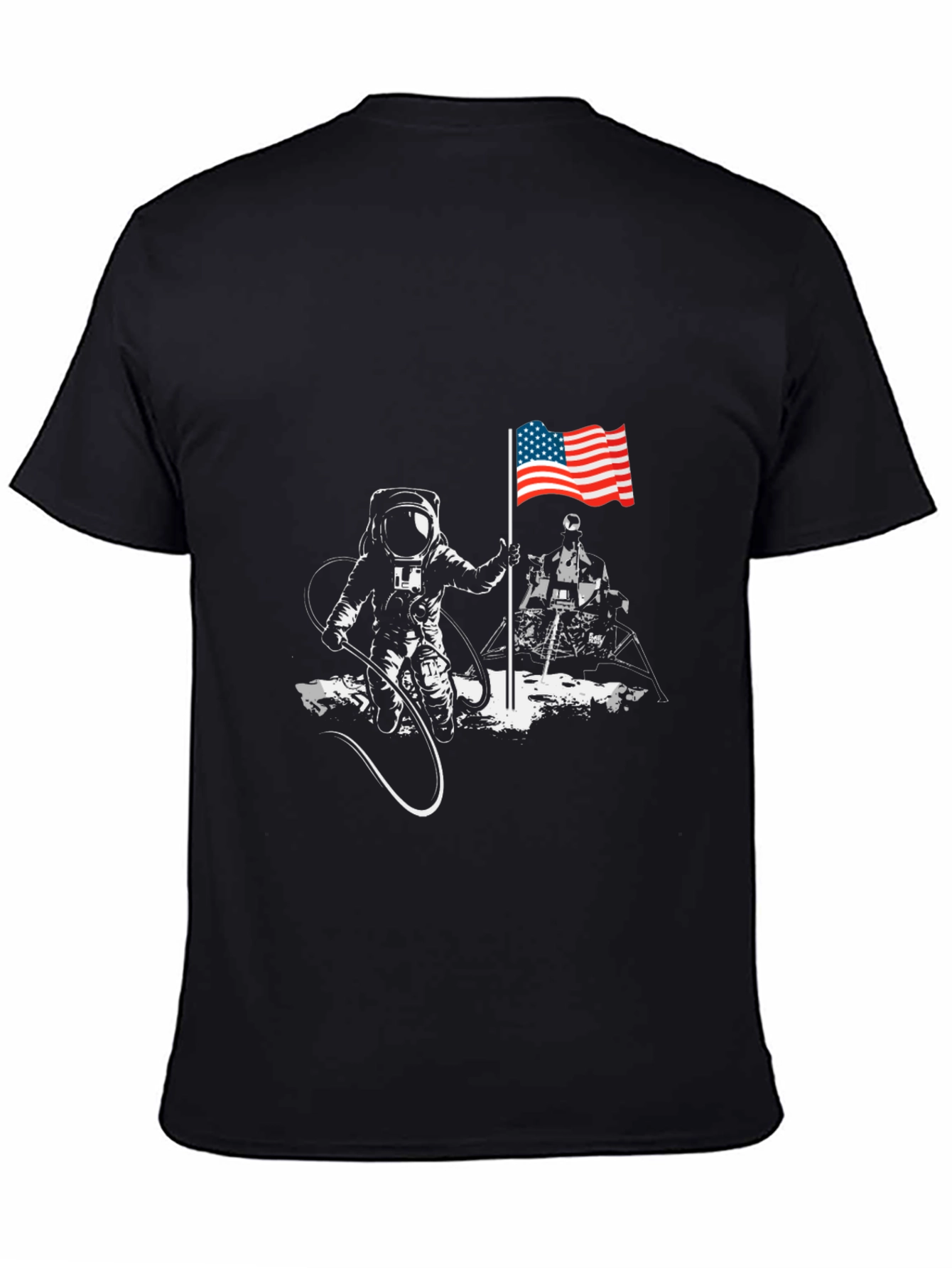 Astronaut American Flag T-Shirt - Space Exploration Tee