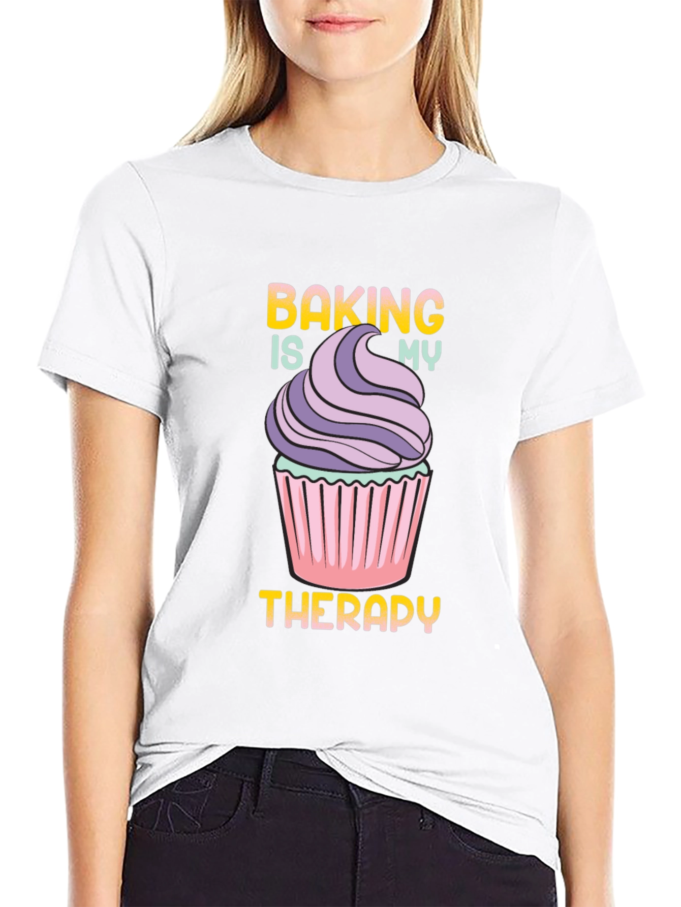 Baking Is My Therapy Graphic T-Shirt