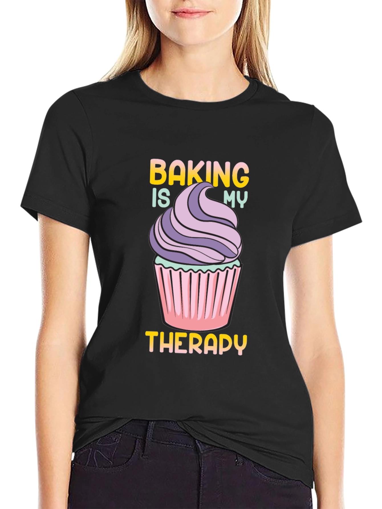 Baking Is My Therapy Graphic T-Shirt