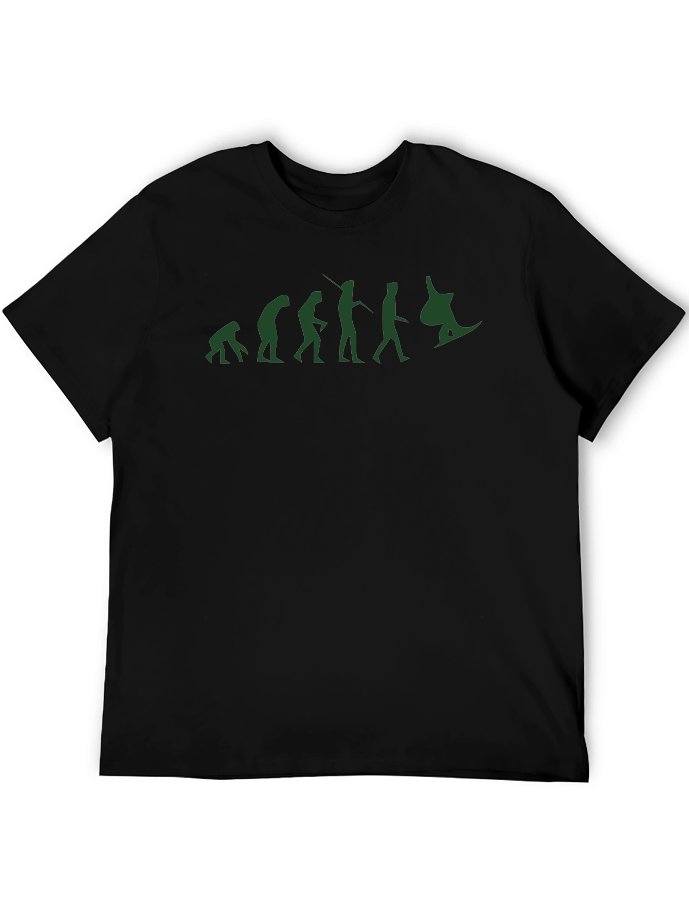 Evolution of Snowboarding Black T-Shirt