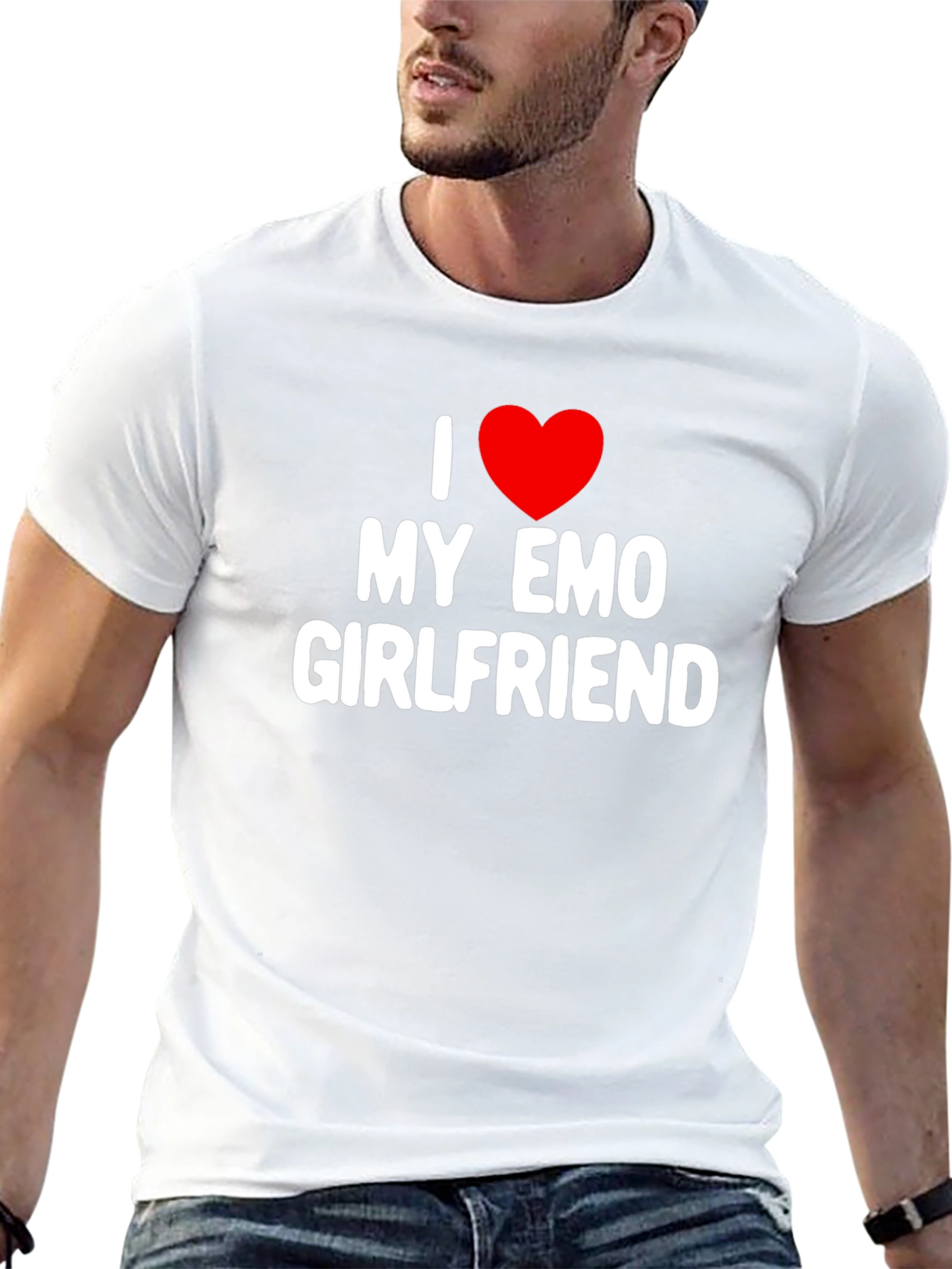I Heart My Emo Girlfriend Black T-Shirt