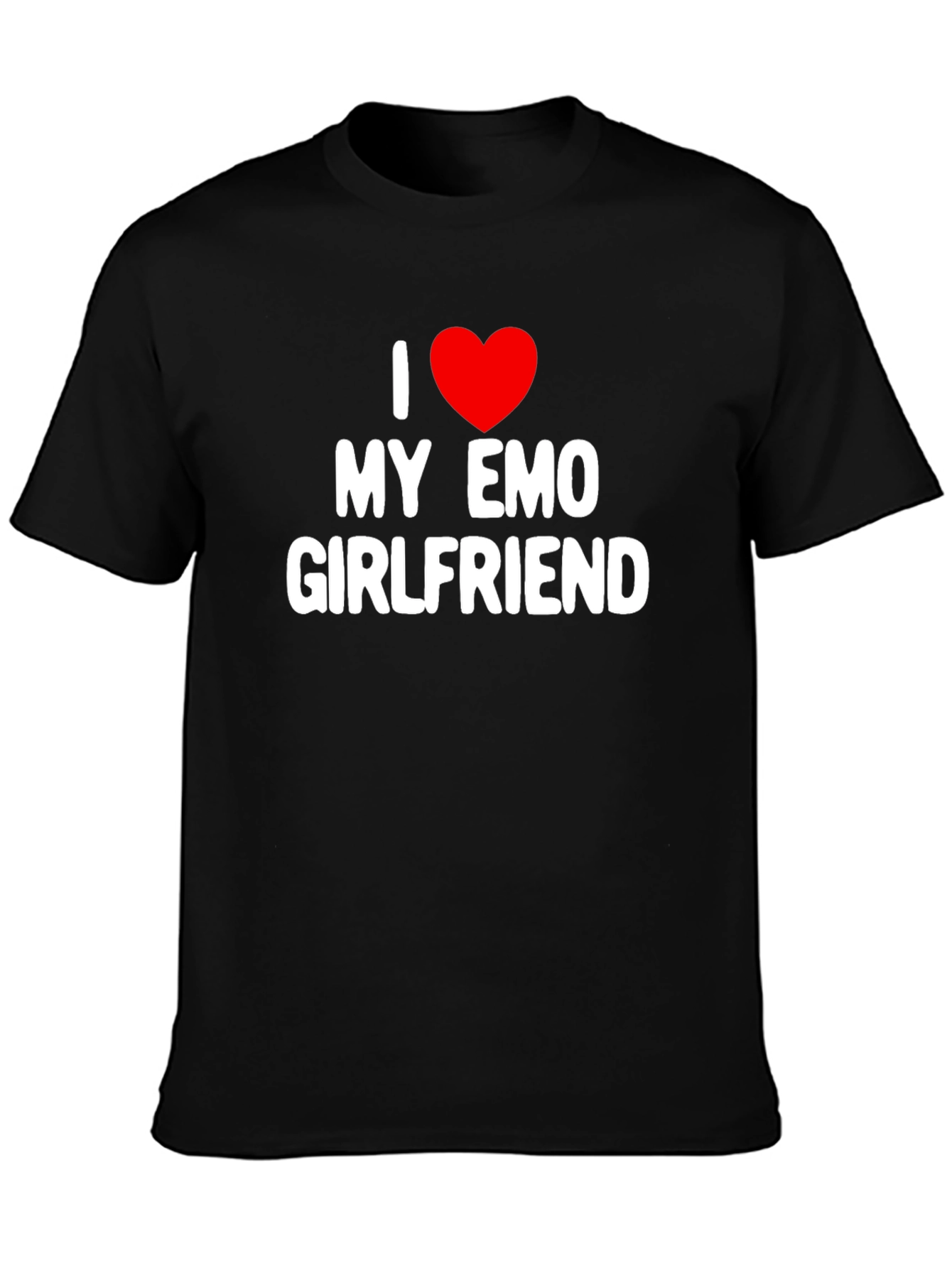 I Heart My Emo Girlfriend Black T-Shirt