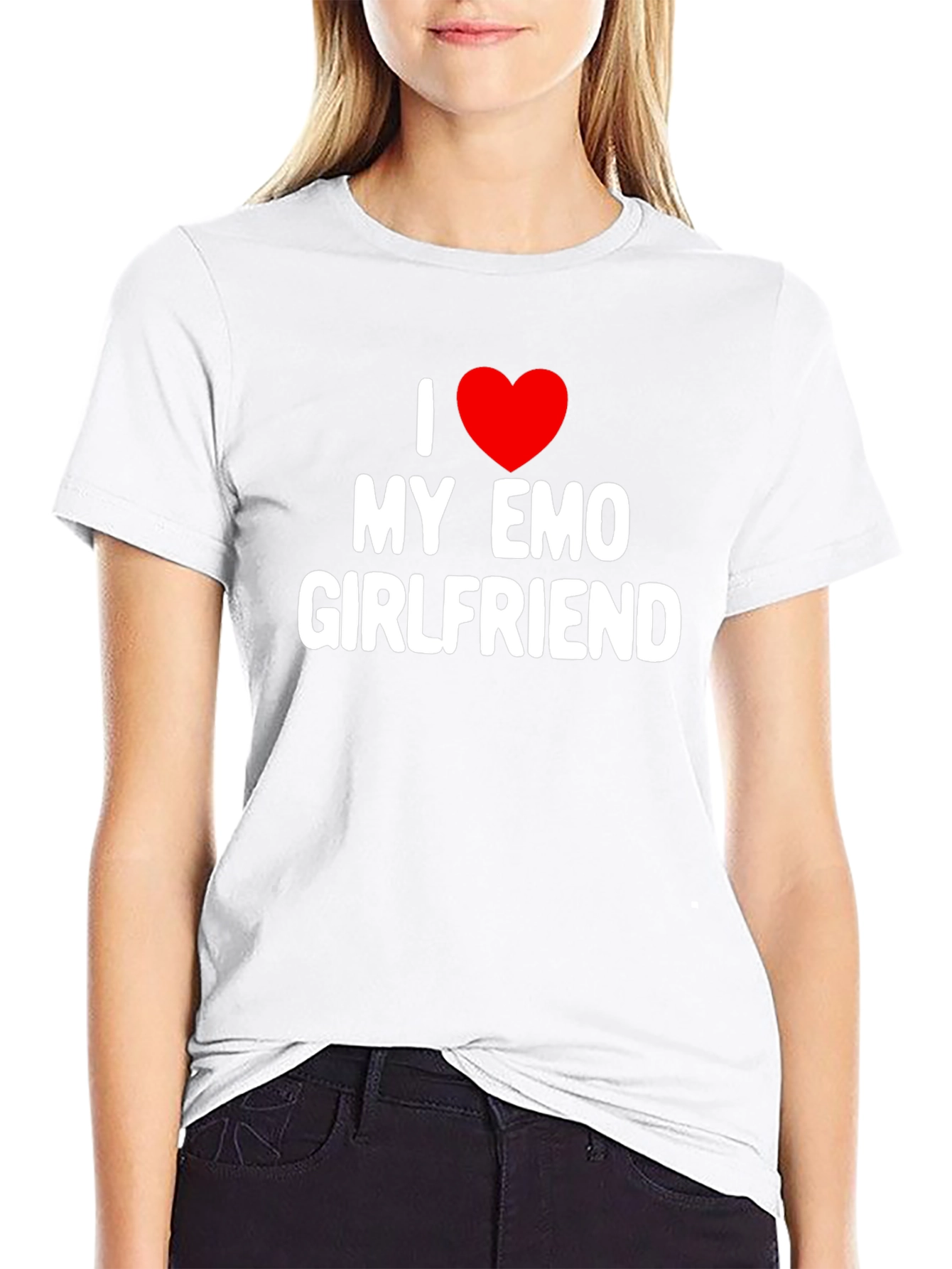 I Heart My Emo Girlfriend Black T-Shirt
