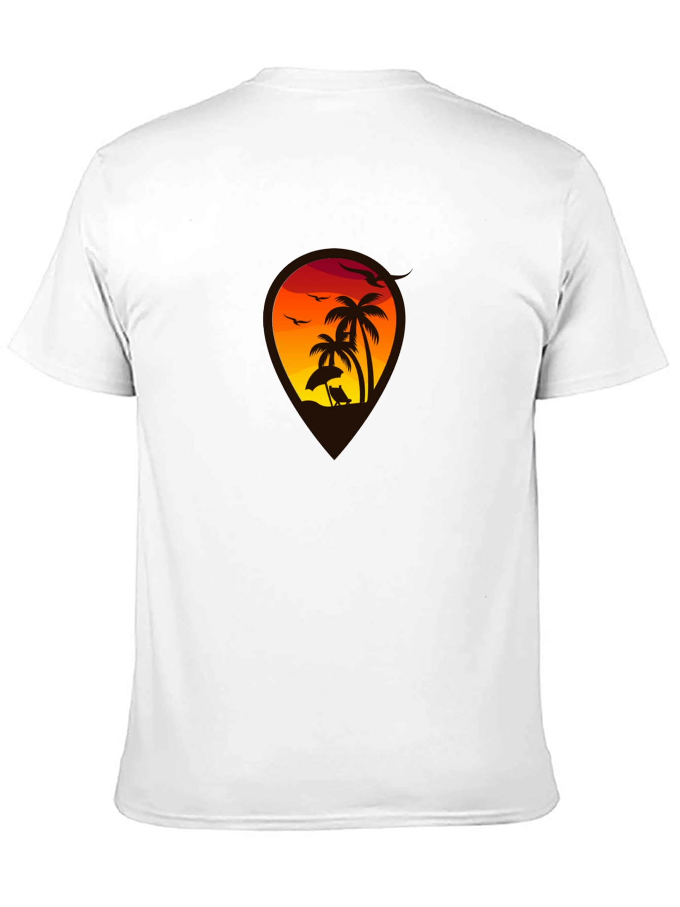 Sunset Beach Palm Tree T-Shirt
