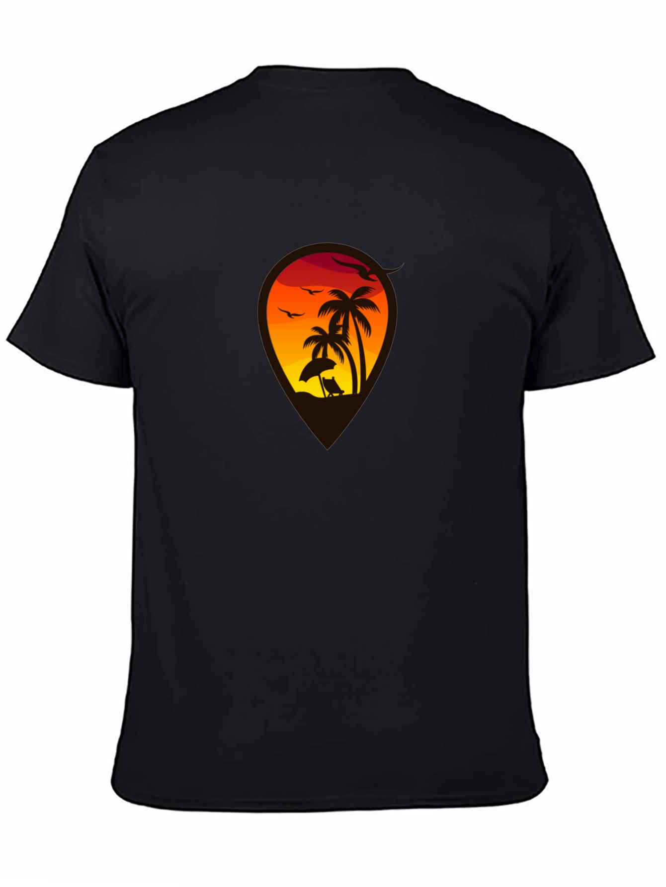 Sunset Beach Palm Tree T-Shirt
