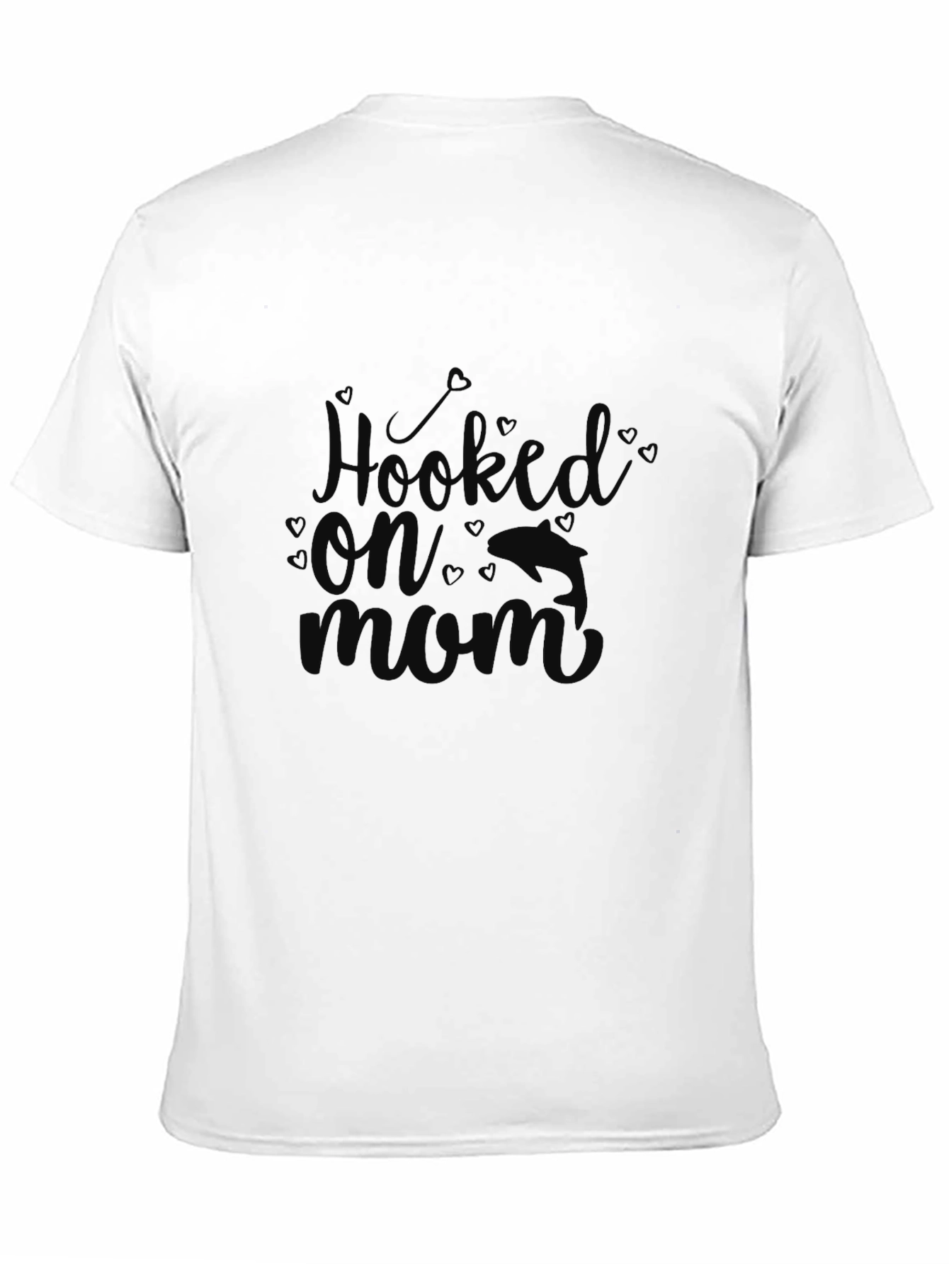 Hooked On Mom Black Graphic Tee