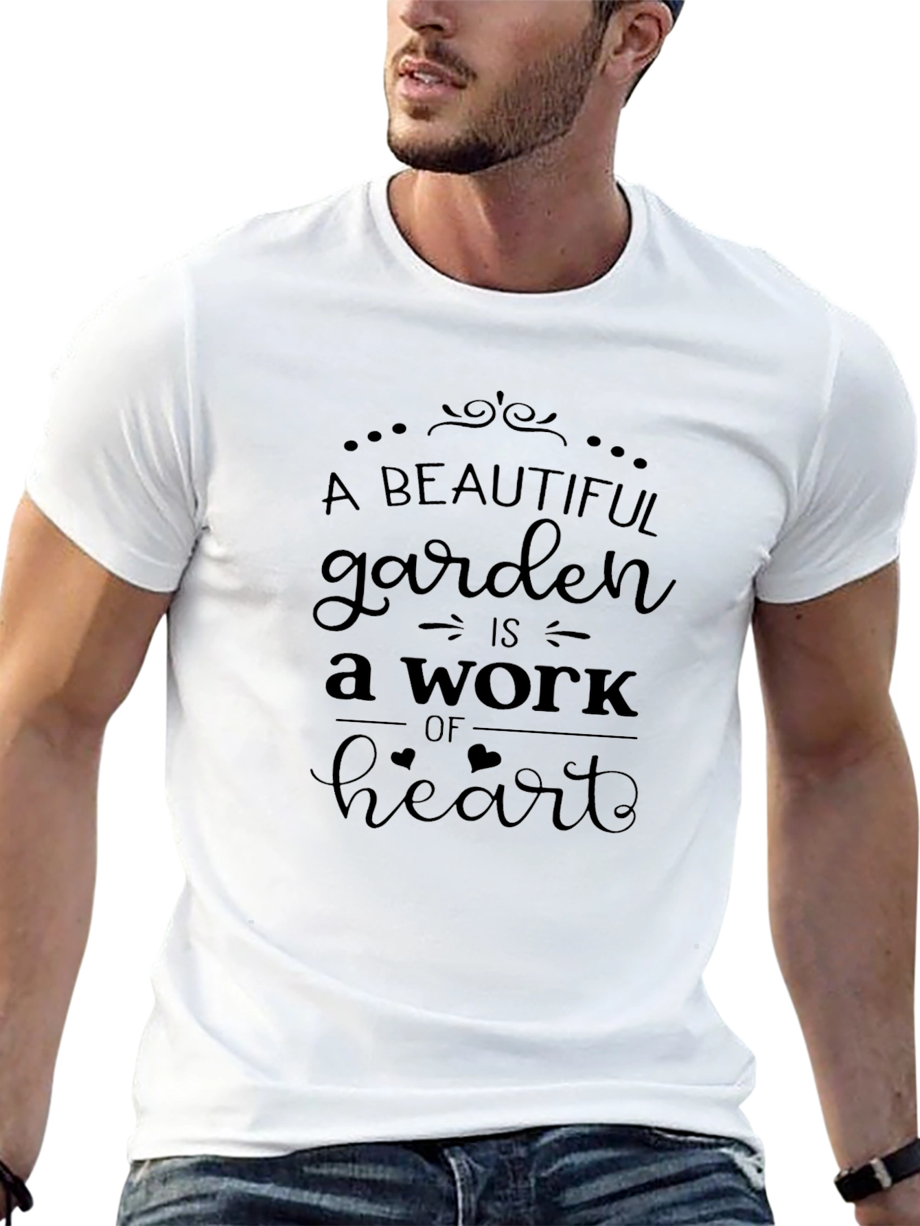 Beautiful Garden Heart Work Graphic Tee