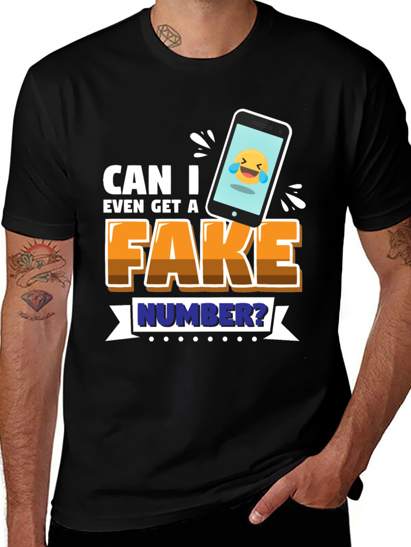 Funny Fake Number Graphic Tee