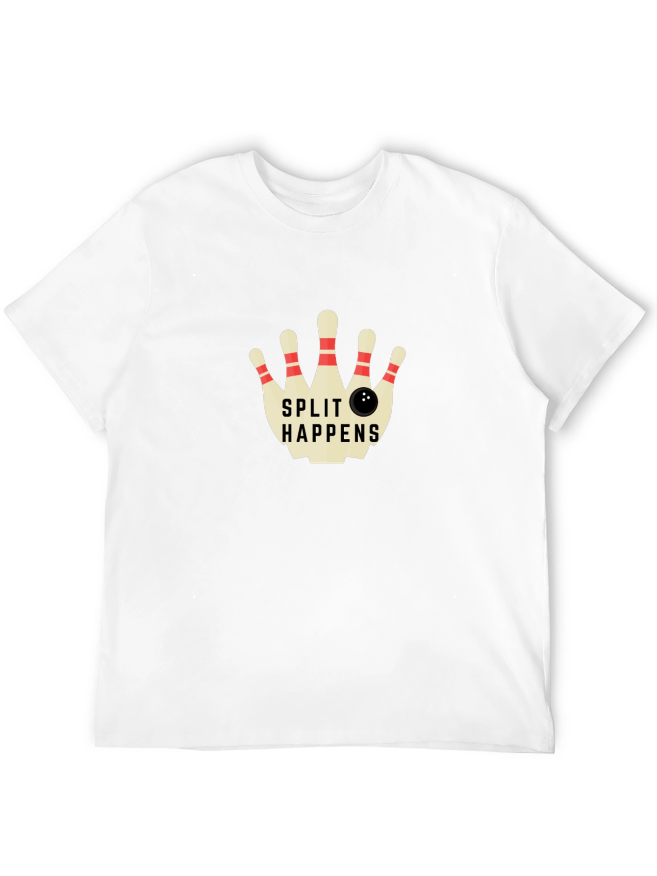 Split Happens Bowling T-Shirt - Classic Black Tee