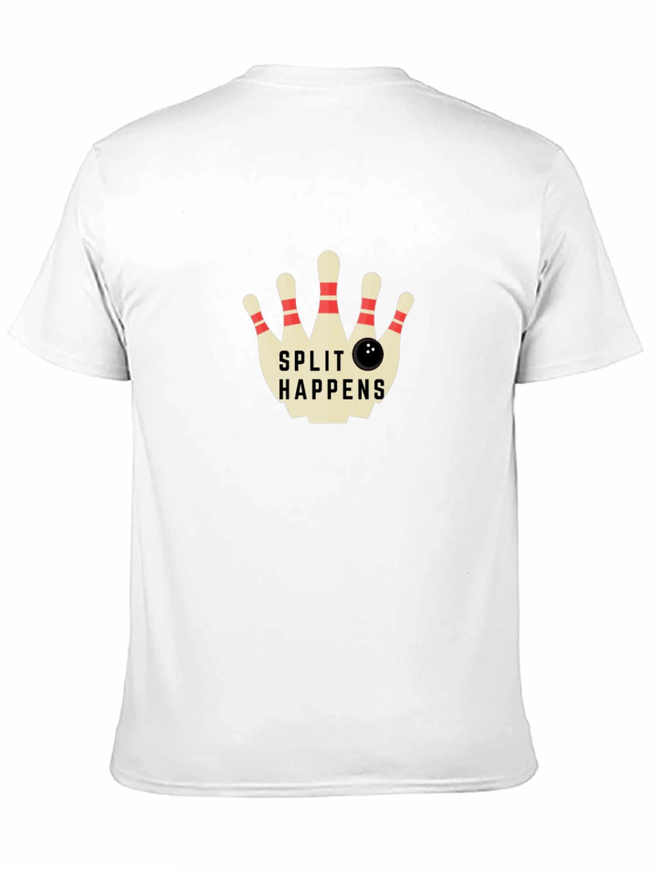Split Happens Bowling T-Shirt - Classic Black Tee