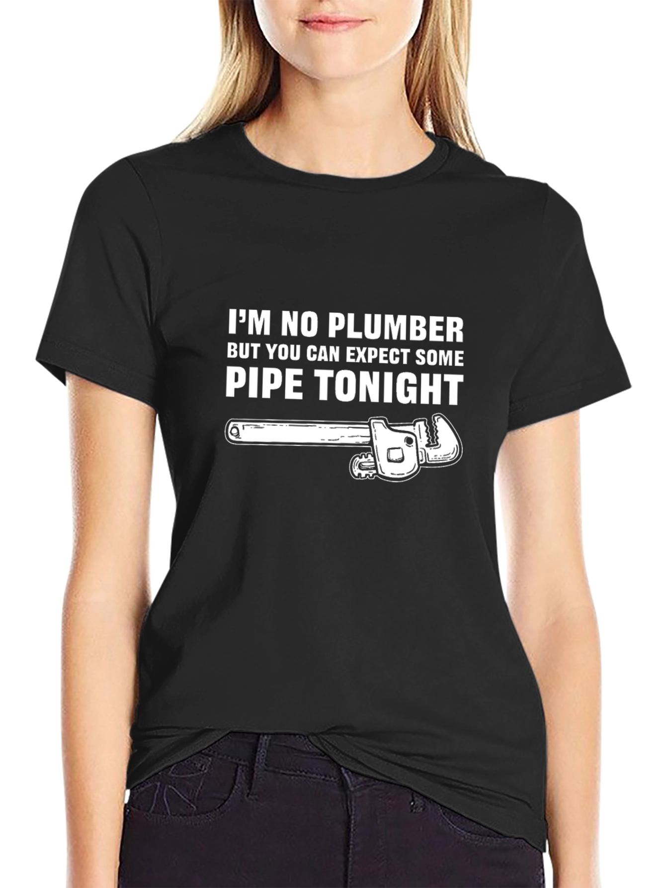 Funny Plumber T-Shirt - Expect Some Pipe Tonight!