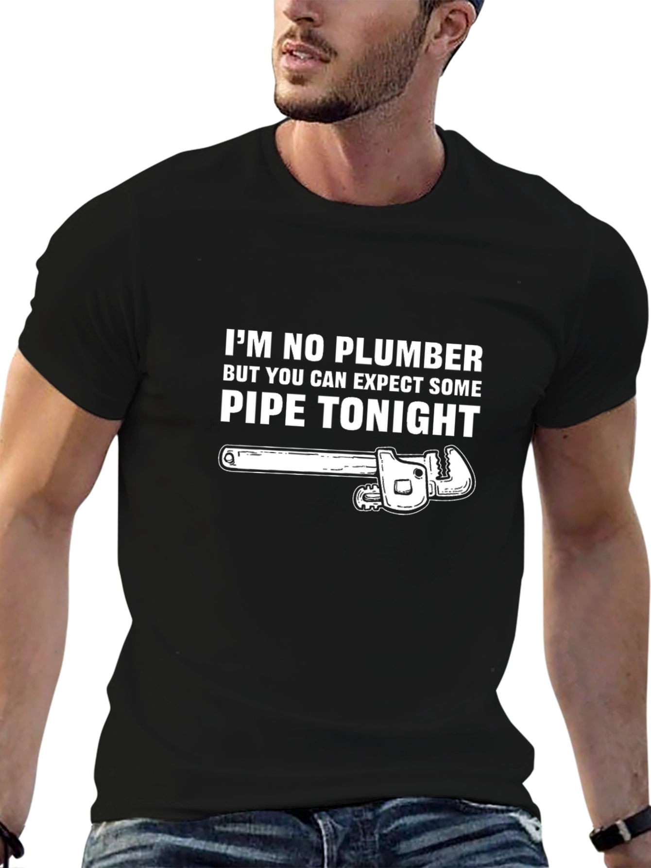 Funny Plumber T-Shirt - Expect Some Pipe Tonight!