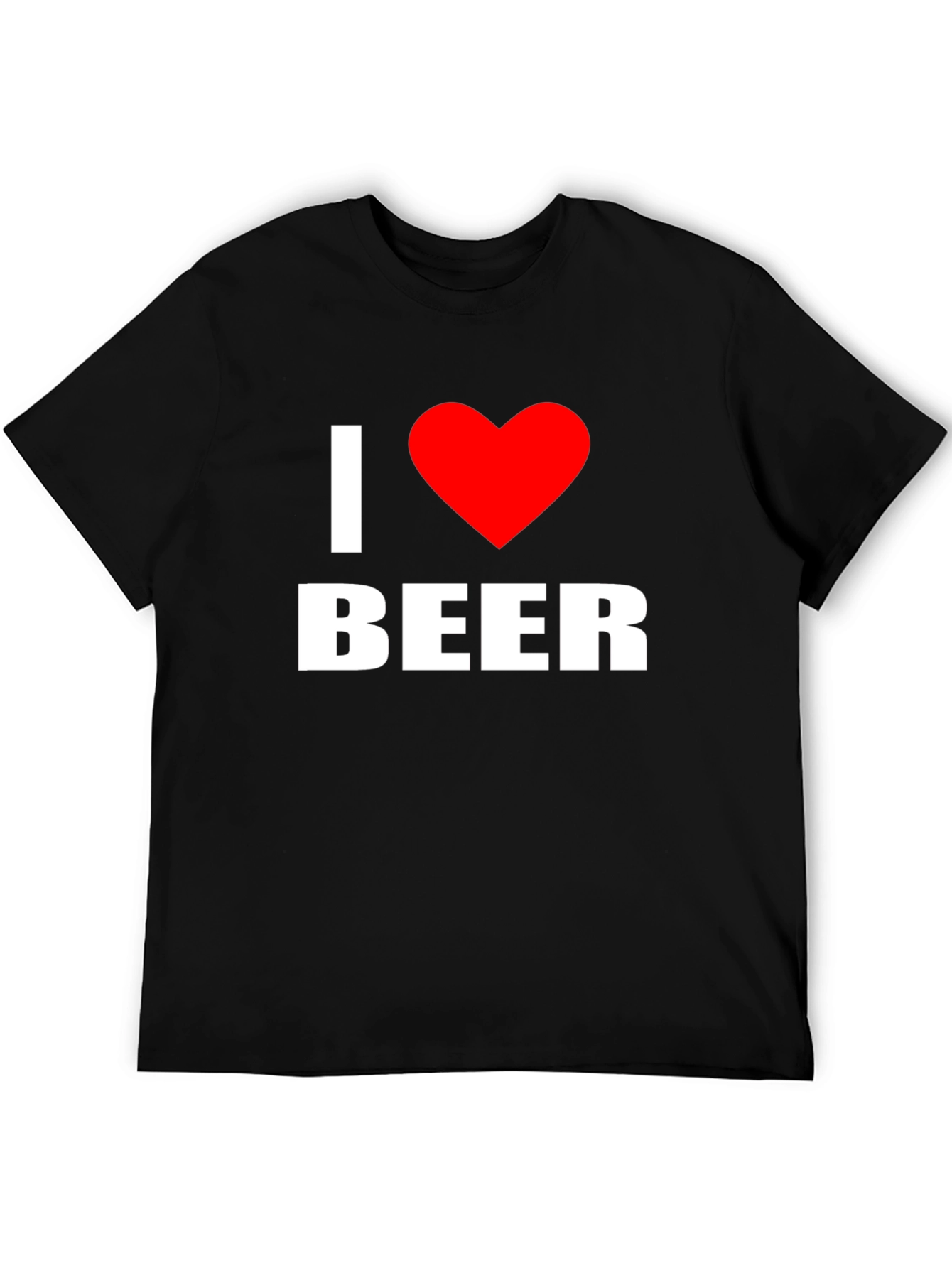 I Heart Beer Graphic T-Shirt - Black