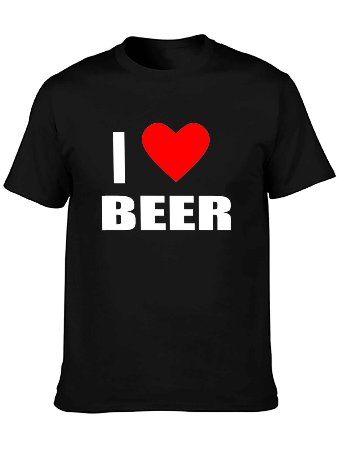 I Heart Beer Graphic T-Shirt - Black