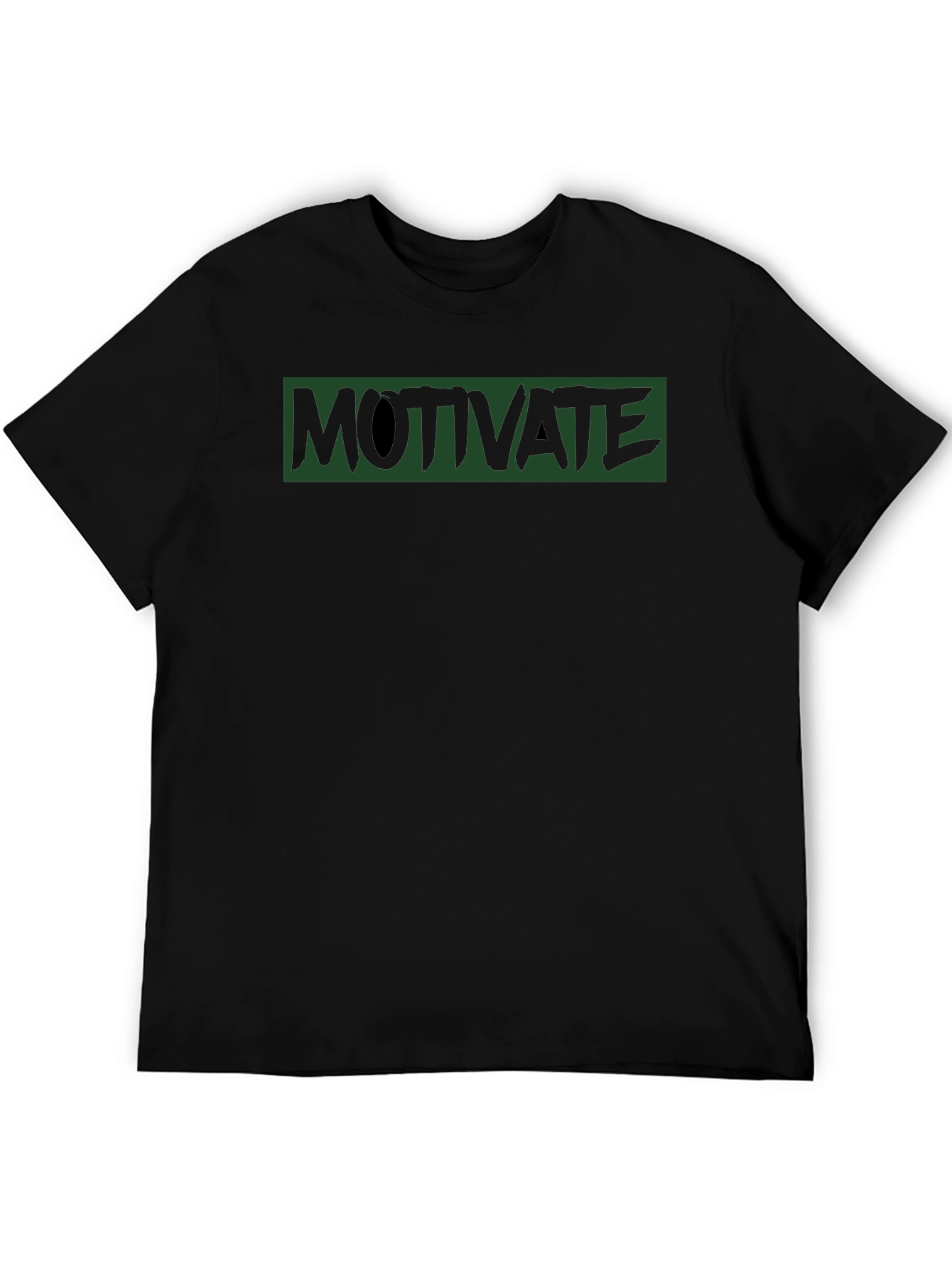 Motivate Graphic Print Tee - Black